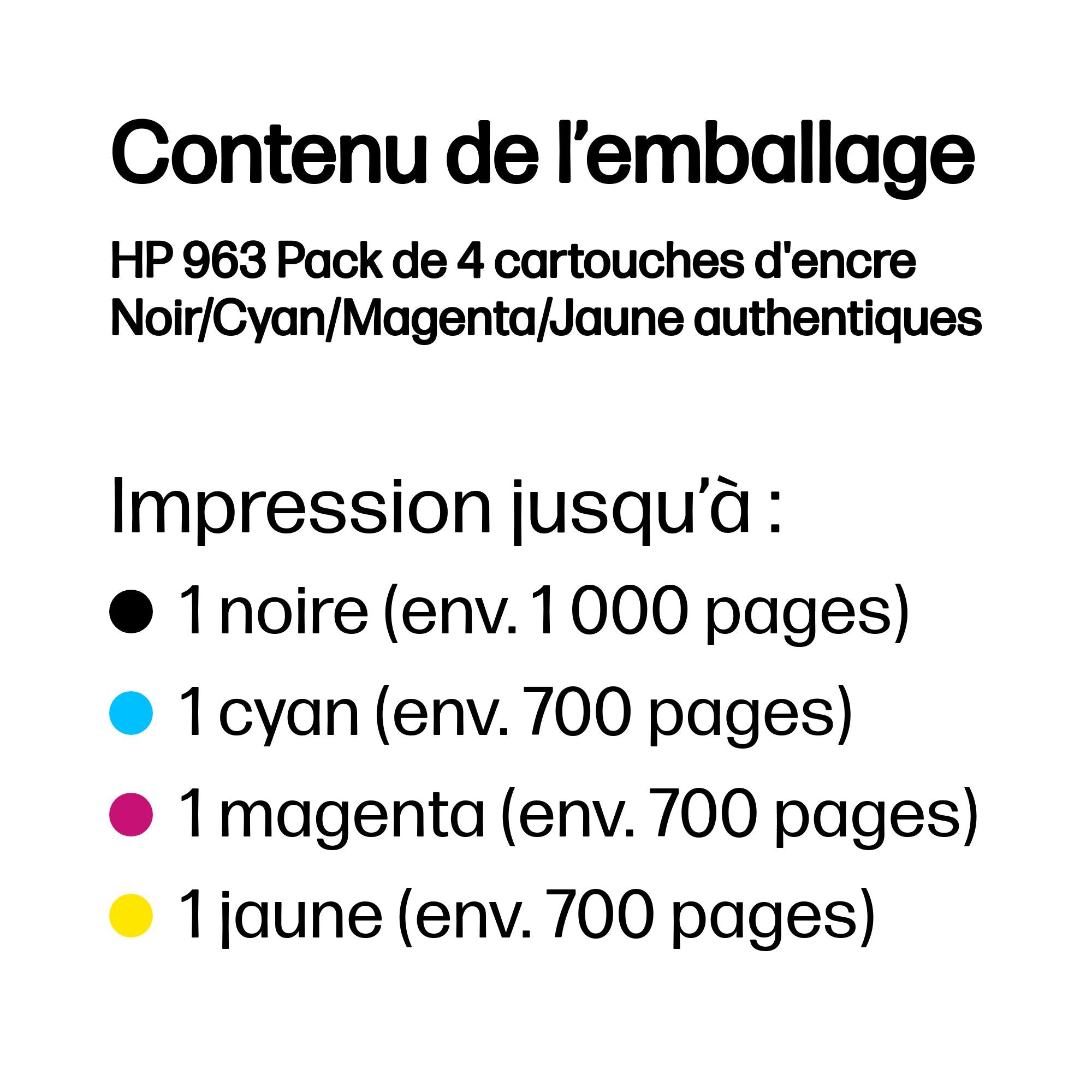 HP 963 CMYK Original Ink Cartridge 4-Pack