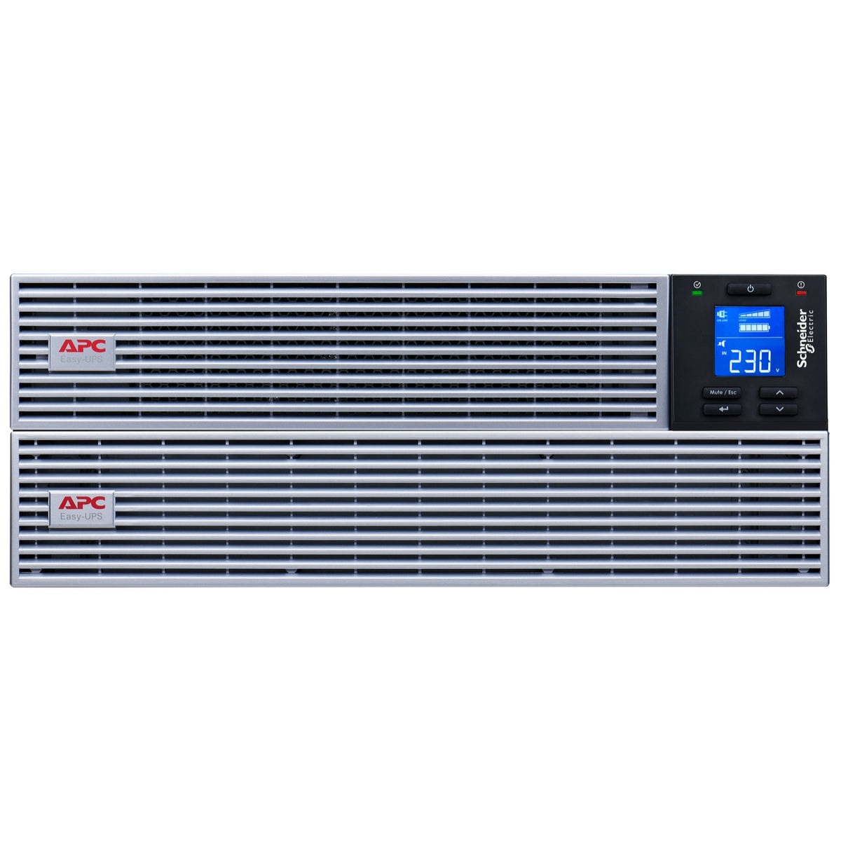 APC Easy UPS On-Line UPS Rack AC 230V 1800Watt 2000VA Li-ion RS-232 USB output connectors 6 4U 19 Black with silver