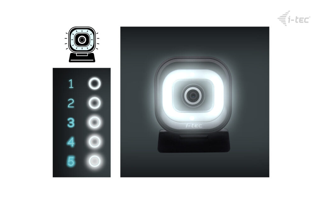 I-TEC SOLOMON 700 STREAM 4K Webcam with Ring Light