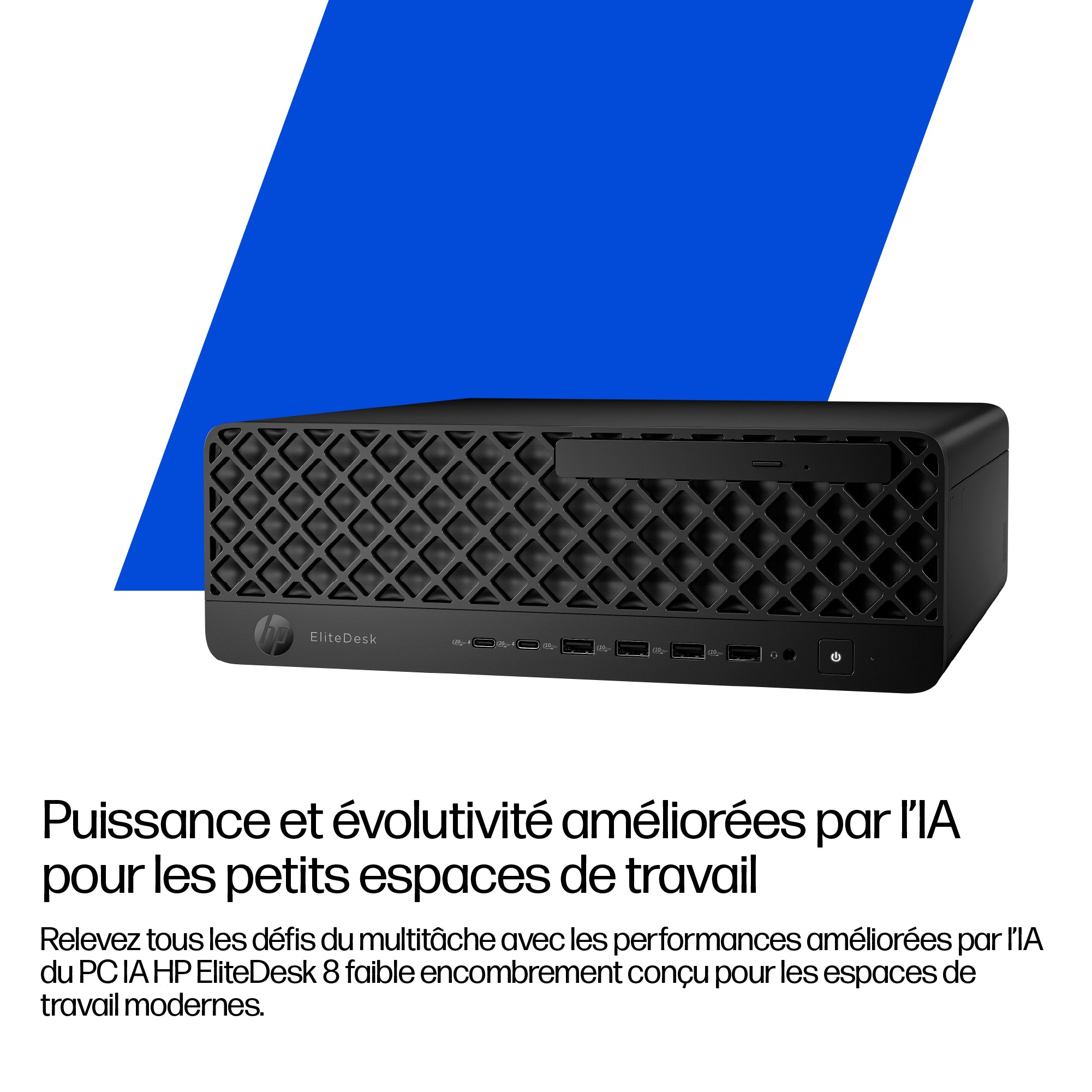 HP EliteDesk 8 SFF G1i Intel Core Ultra 7 265 16Go DDR5 512Go SSD W11P 3/3/3