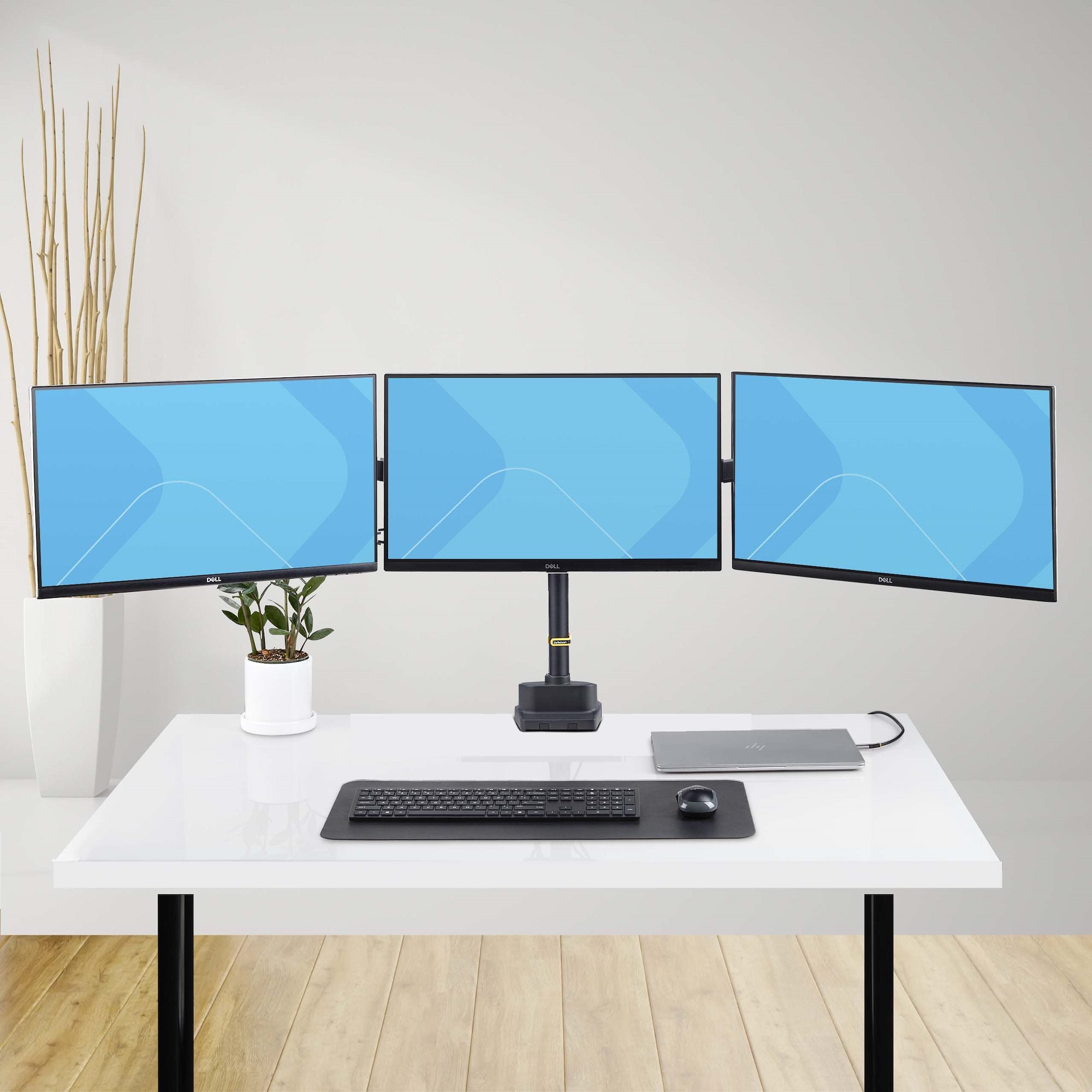 Triple Monitor Desk Mount 27in Screens