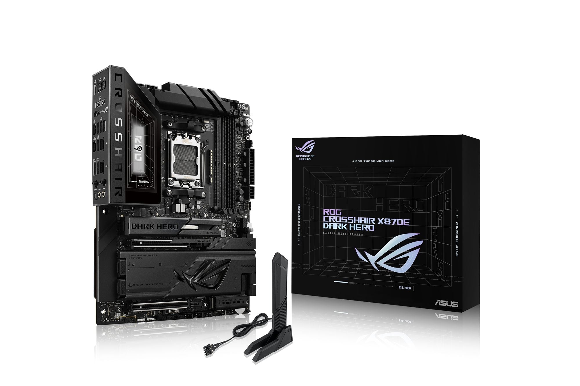 ASUS ROG CROSSHAIR X870E DARK HERO AM5 DDR5 ATX motherboard 2xPCIe 5.0 5xM.2 1xHDMI