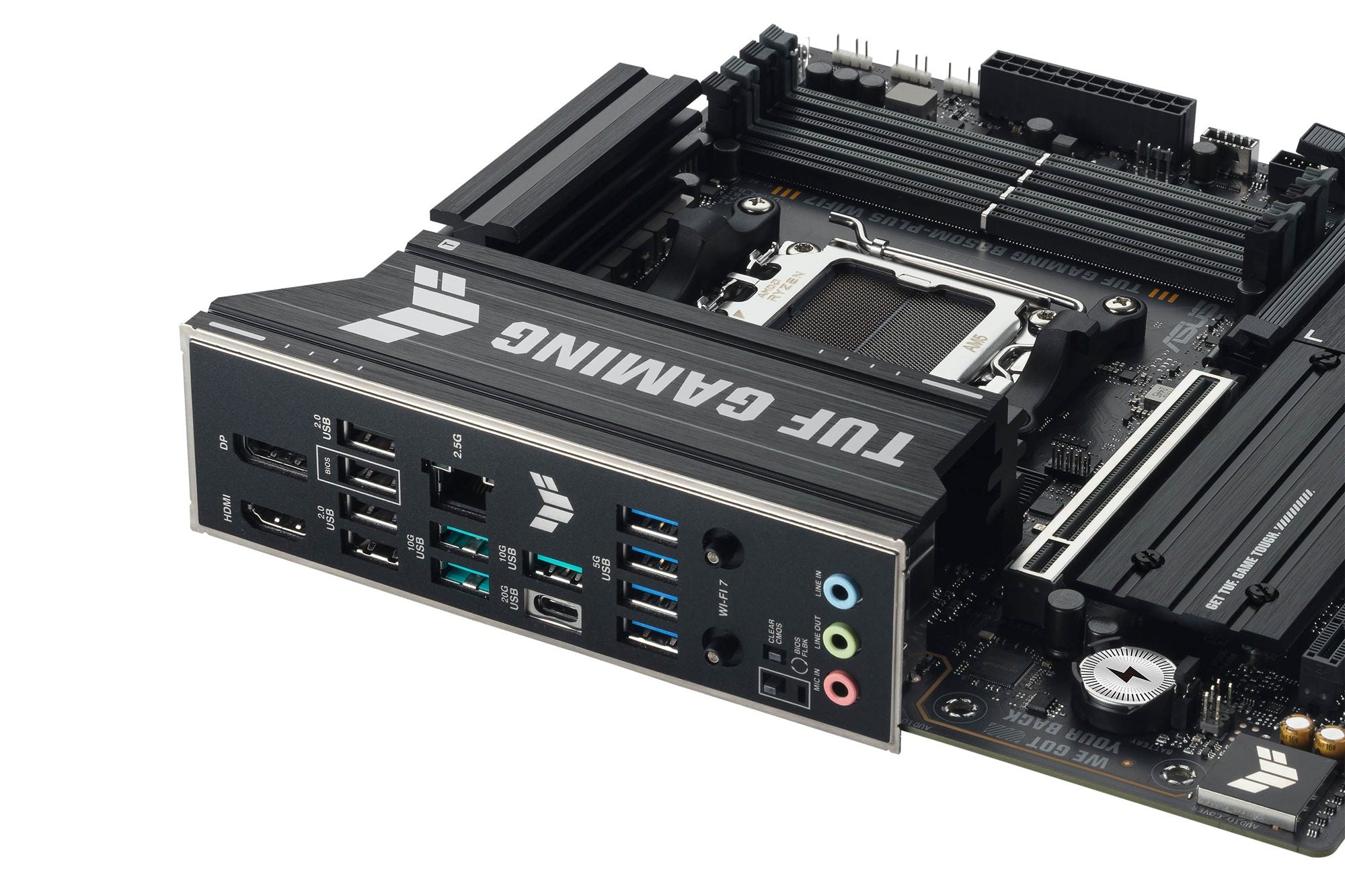 ASUS AMD TUF GAMING B850M-PLUS WIFI7 Micro-ATX motherboard DDR5 PCIe 5.0 3xM.2 1xHDMI 1xDisplayPort