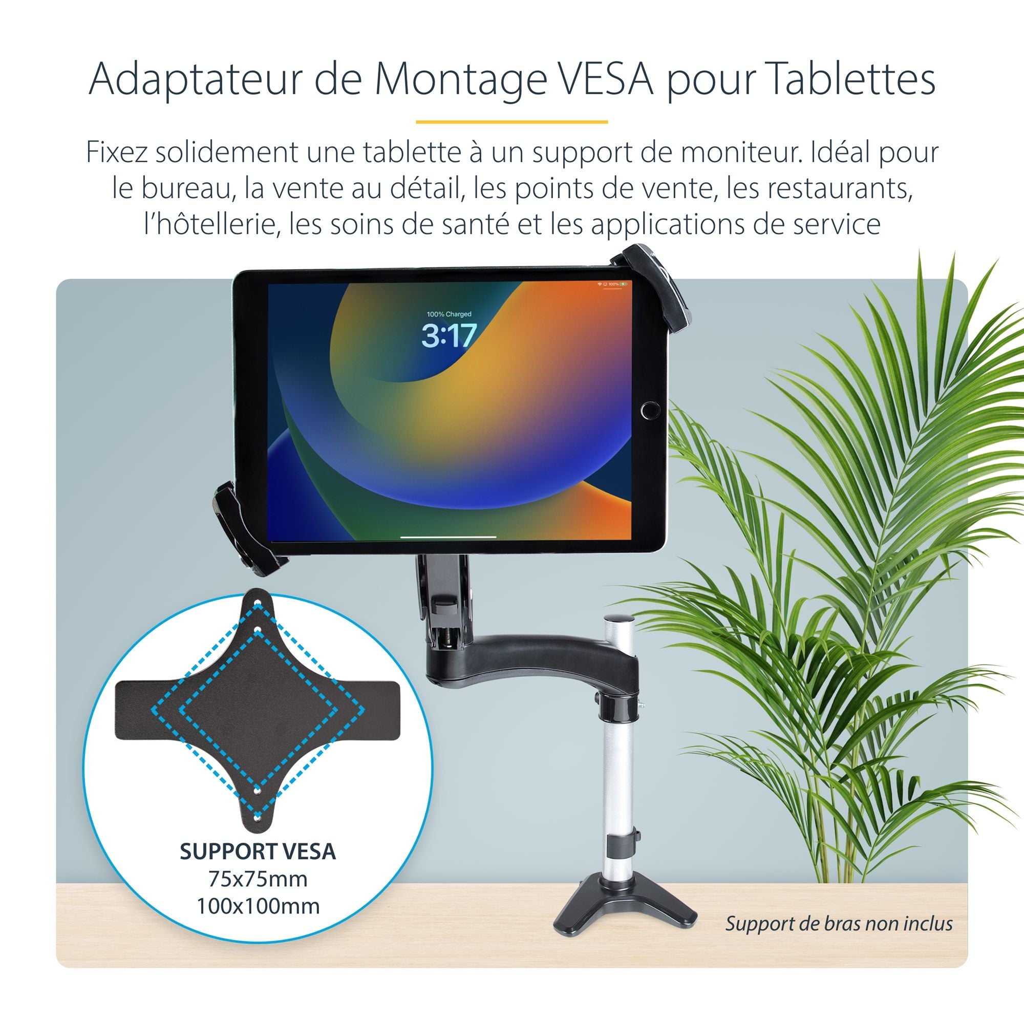 VESA Mount Adapter for Tablets Lockable