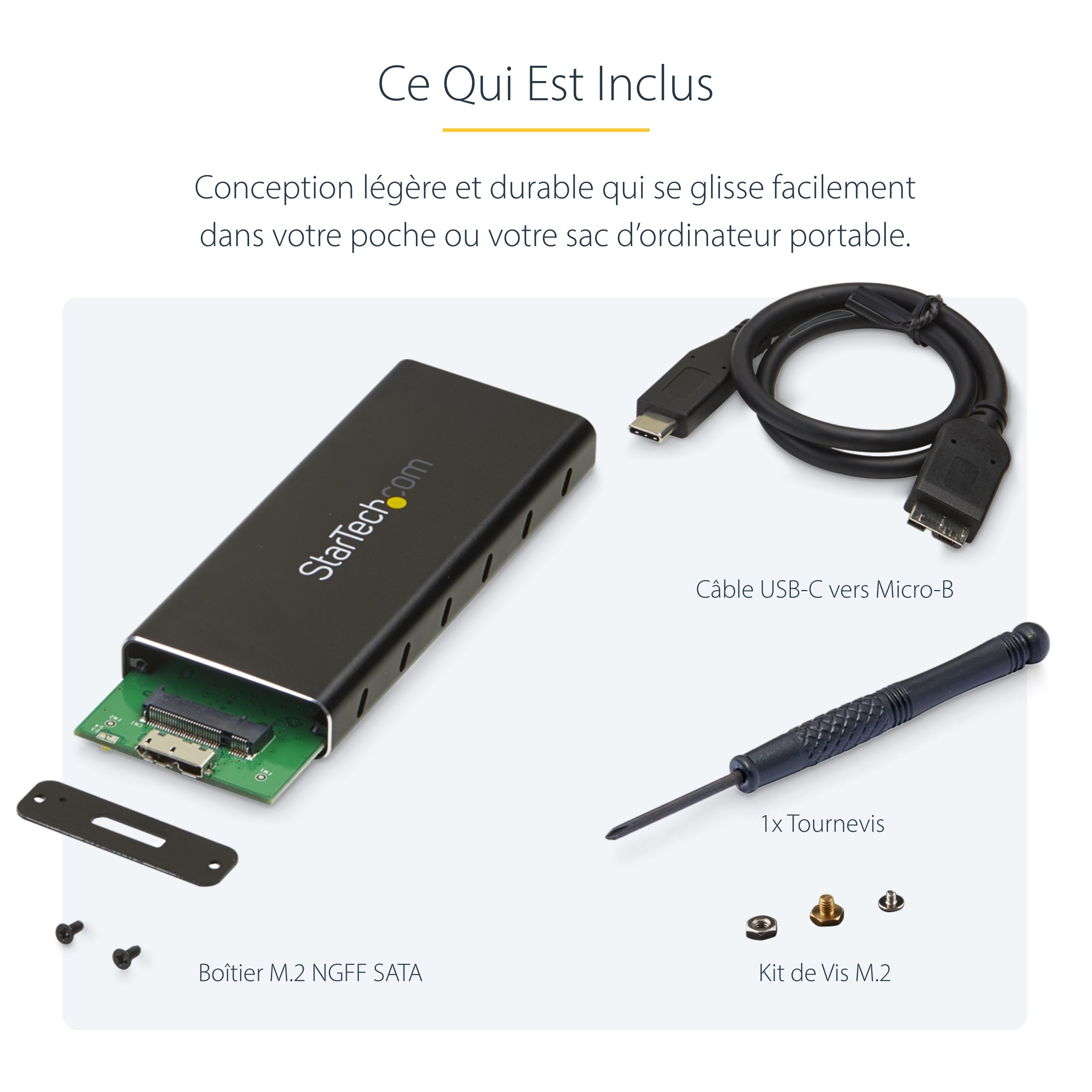 M.2 SATA Enclosure - USB 3.1w/USB C
