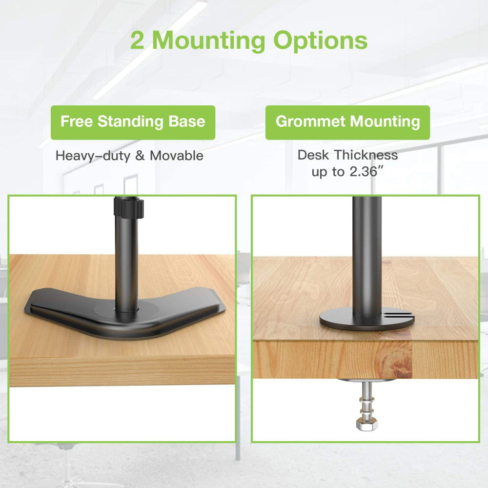 "Techly ICA-LCD 2520V Support de bureau vertical pour 2 moniteurs 13-27"" LCD 10kg"
