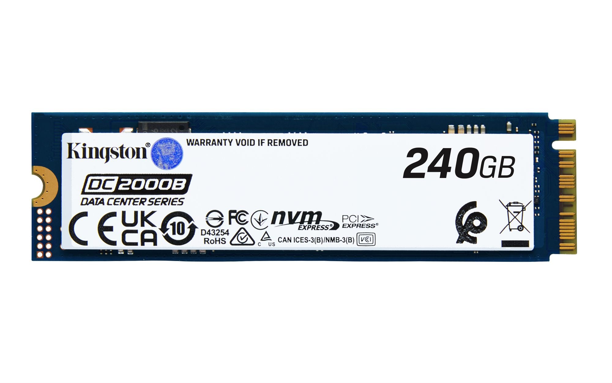 KINGSTON 240Go DC2000B PCIe 4.0 M.2 2280 Enterprise SSD No Heatsink