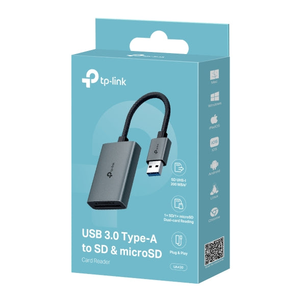 TP-Link UA430 USB 3.0 Type-C to SD & microSD 3.0 Card Reader