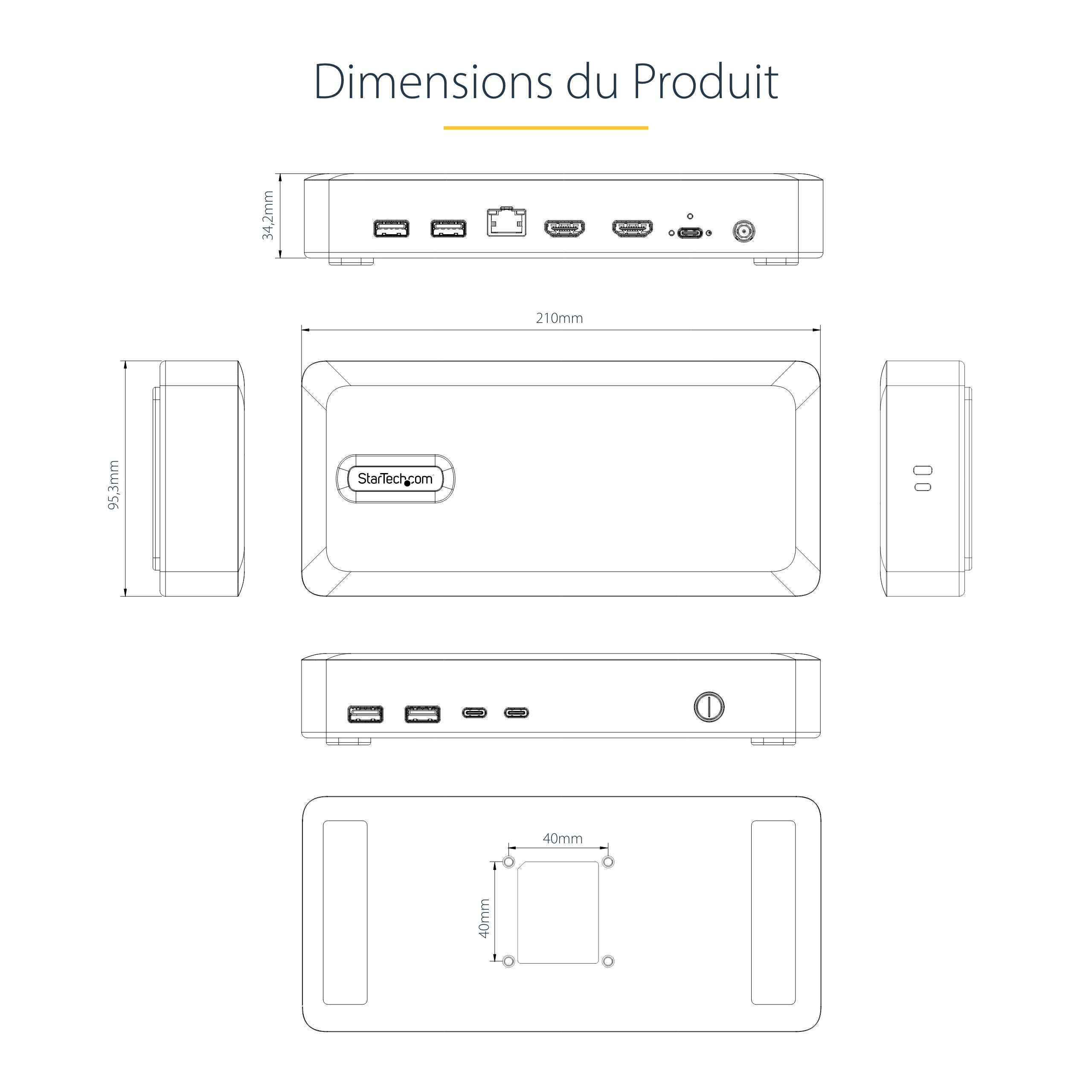 USB4 Docking Station Dual 4K 60Hz HDMI