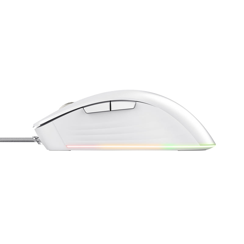 TRUST Souris gaming filaire YBAR+ blanche