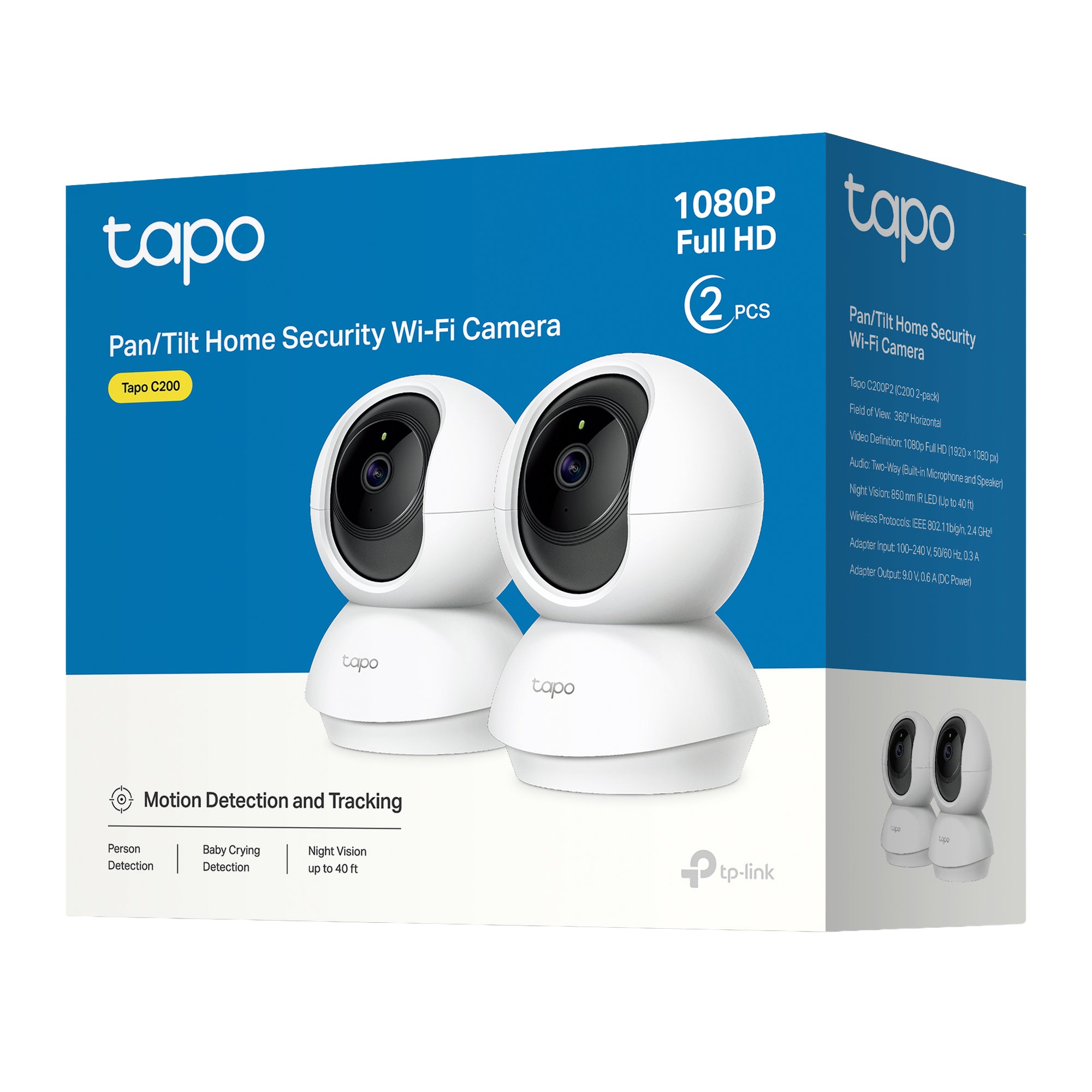 TP-Link Tapo C200P2 Sphérique Caméra de sécurité IP Intérieure 1920 x 1080 pixels Bureau