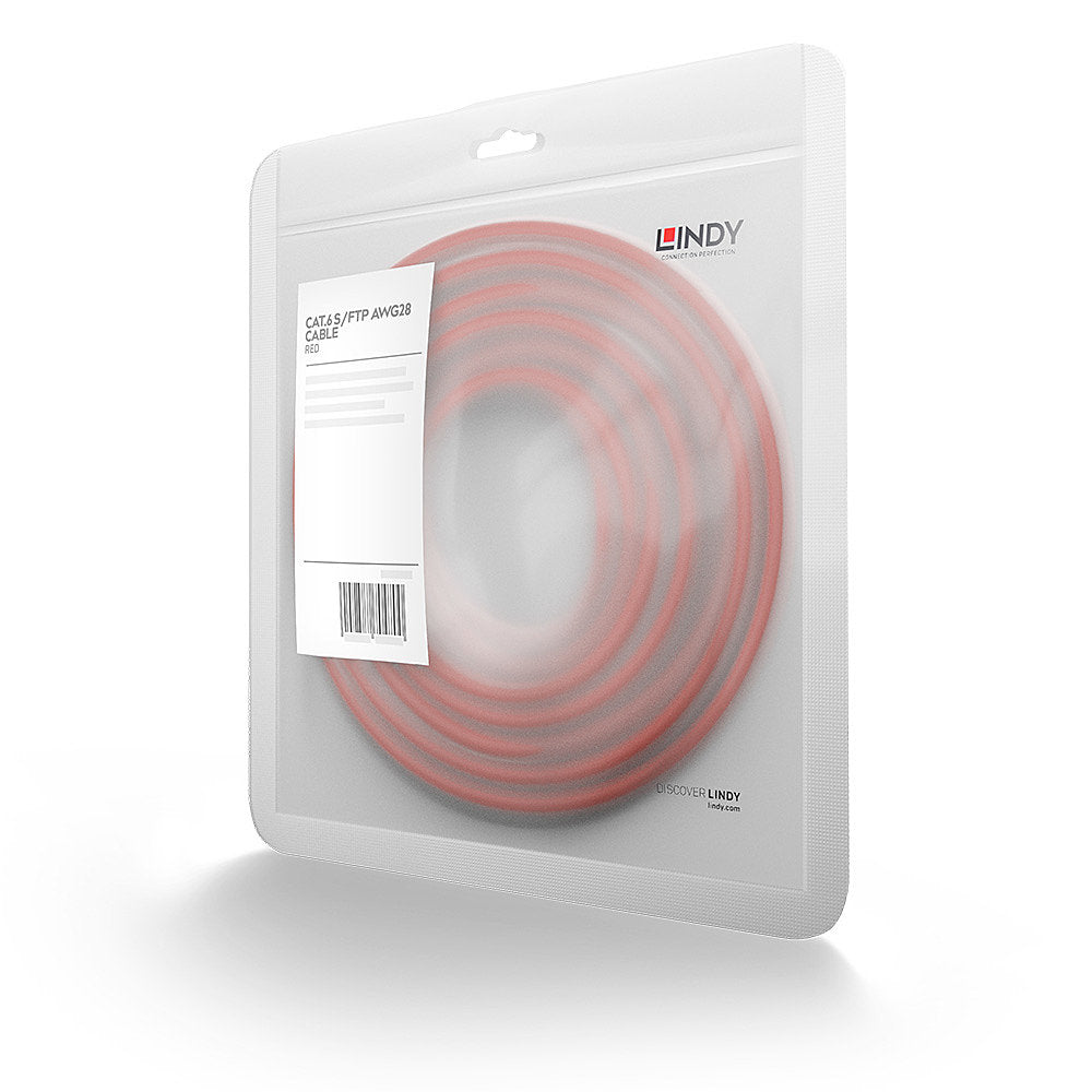 LINDY Basic Cat.6 S/FTP Cable Red 7.5m Patch Cable