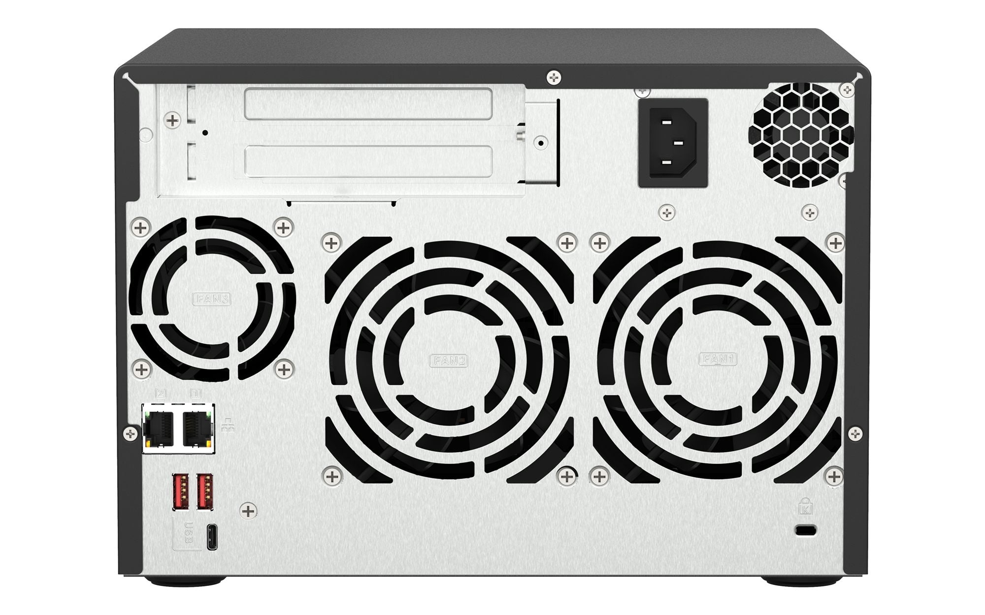 QNAP 6-bay NAS AMD Ryzen Embedded V1500B 2.2GHz 8Go 6xSATA 6Gb/s bays 2xM.2 NVMe PCIe Gen3 SSD slots 2x2.5GbE LAN optional 10GbE