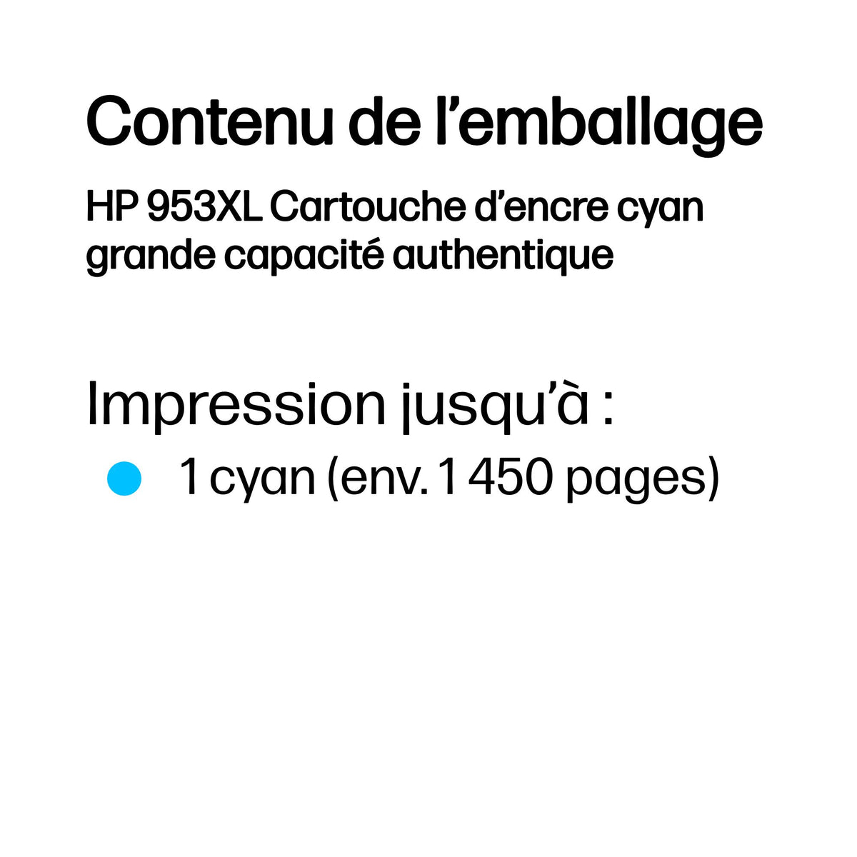 HP 953XL High Yield Cyan Original Ink Cartridge