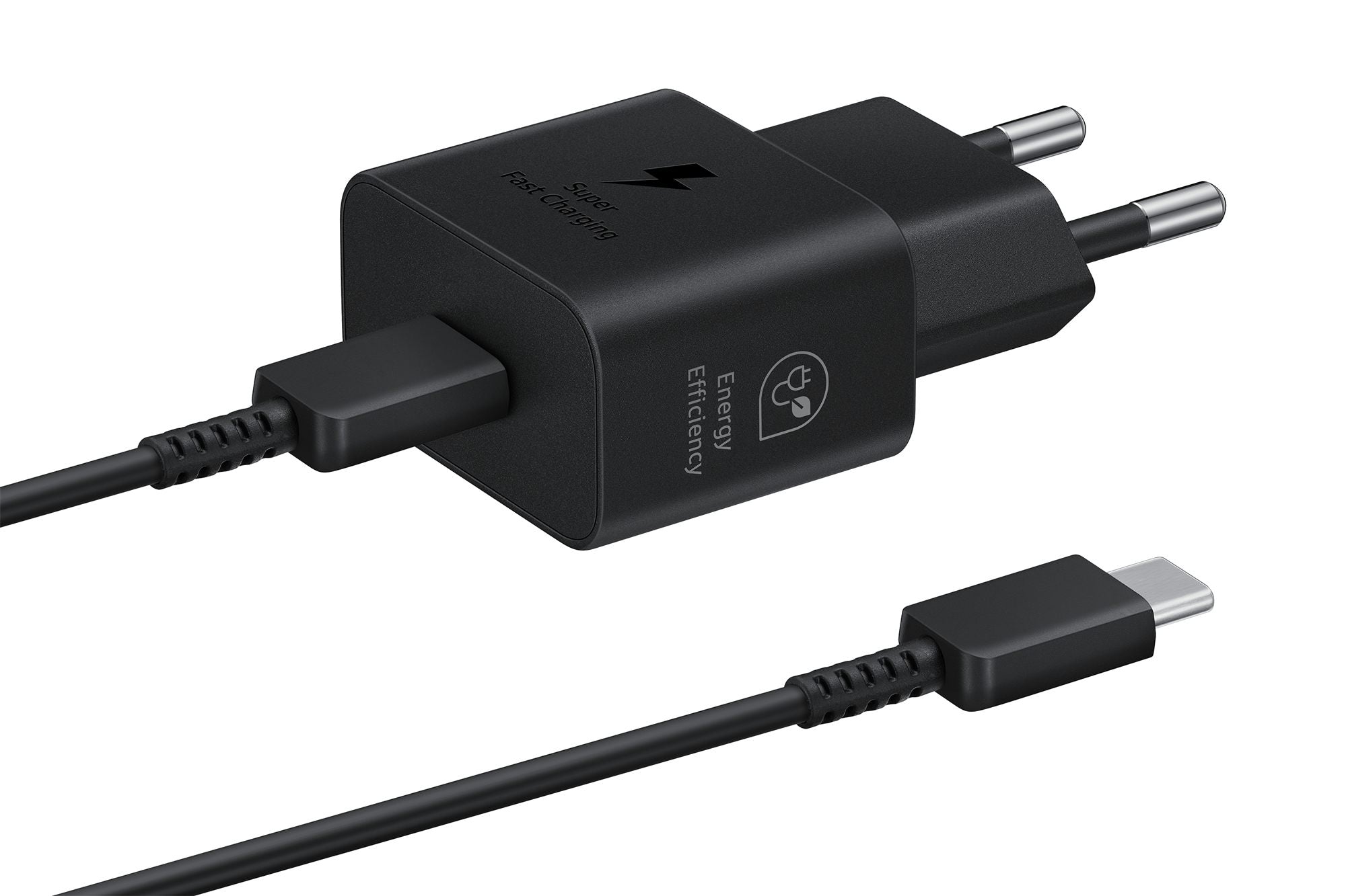 SAMSUNG fast charger USB-C 25W with data cable black