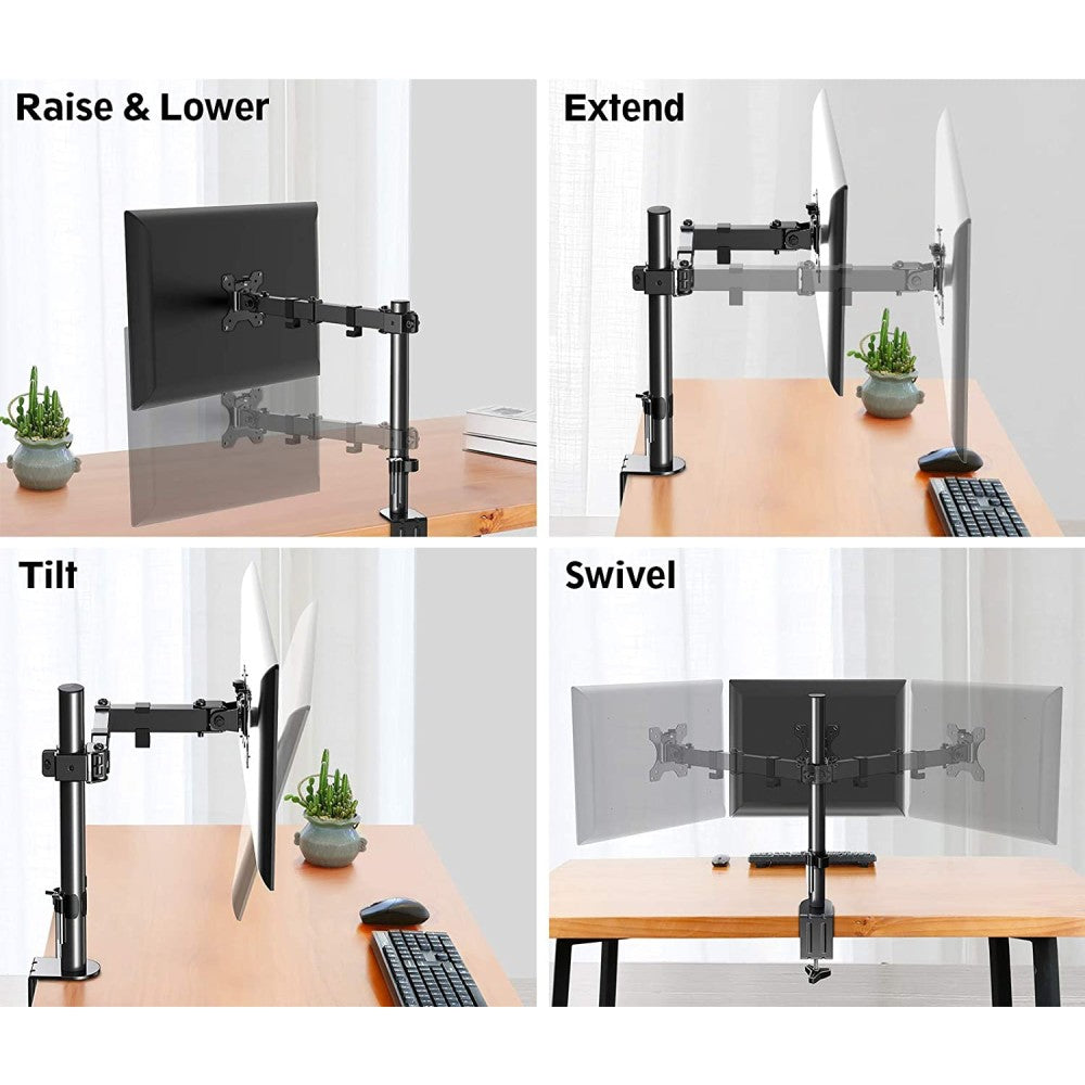 "Techly ICA-LCD 503BK Support de bureau rotatif pour moniteur LCD 13-32"", 8kg"