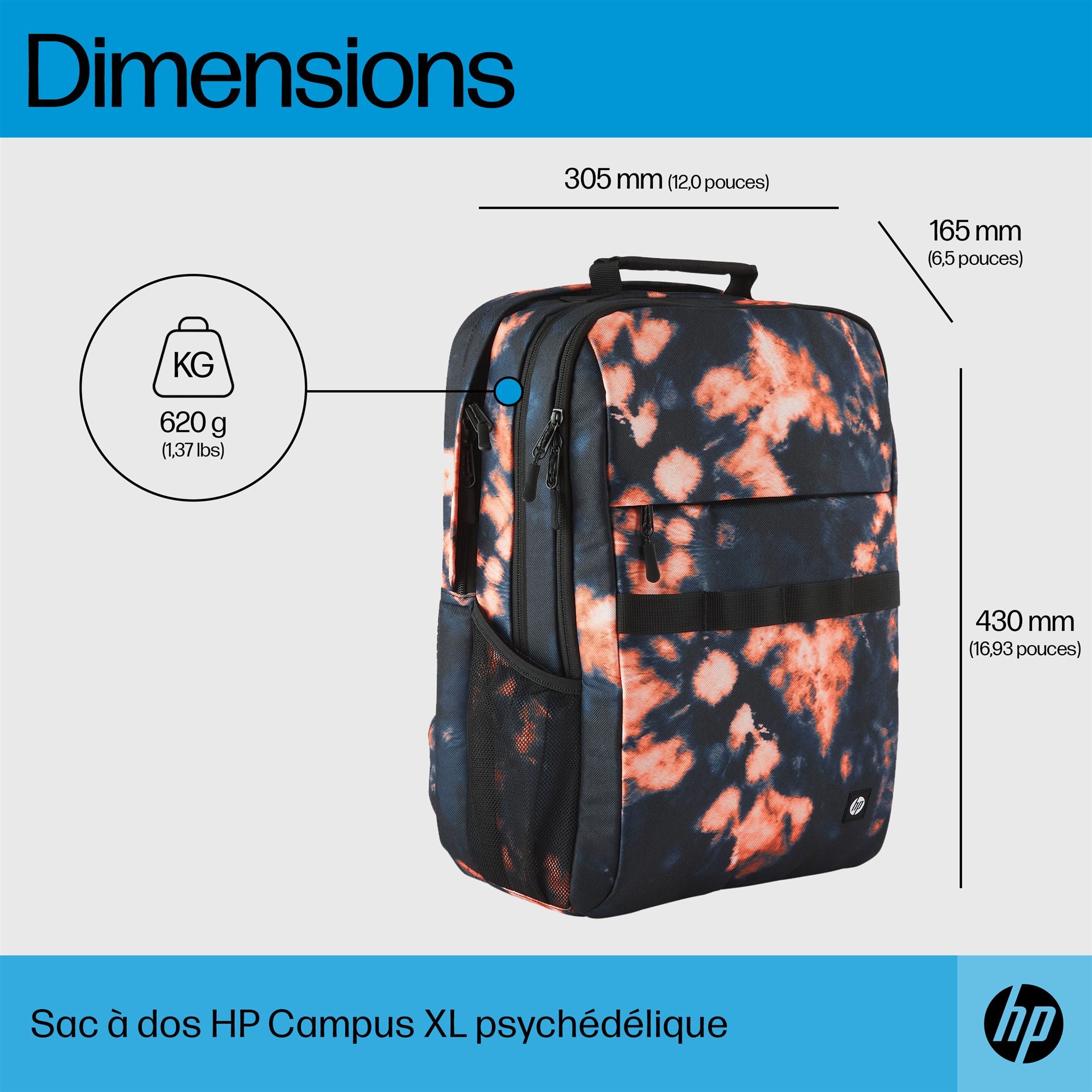 HP Campus XL Tie dye Backpack