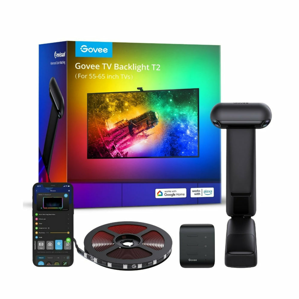 Govee H605C Envisual TV Backlight T2 | bande LED | rétroéclairage pour TV 55-65 pouces, RGBIC, Wi-Fi+Bluetooth