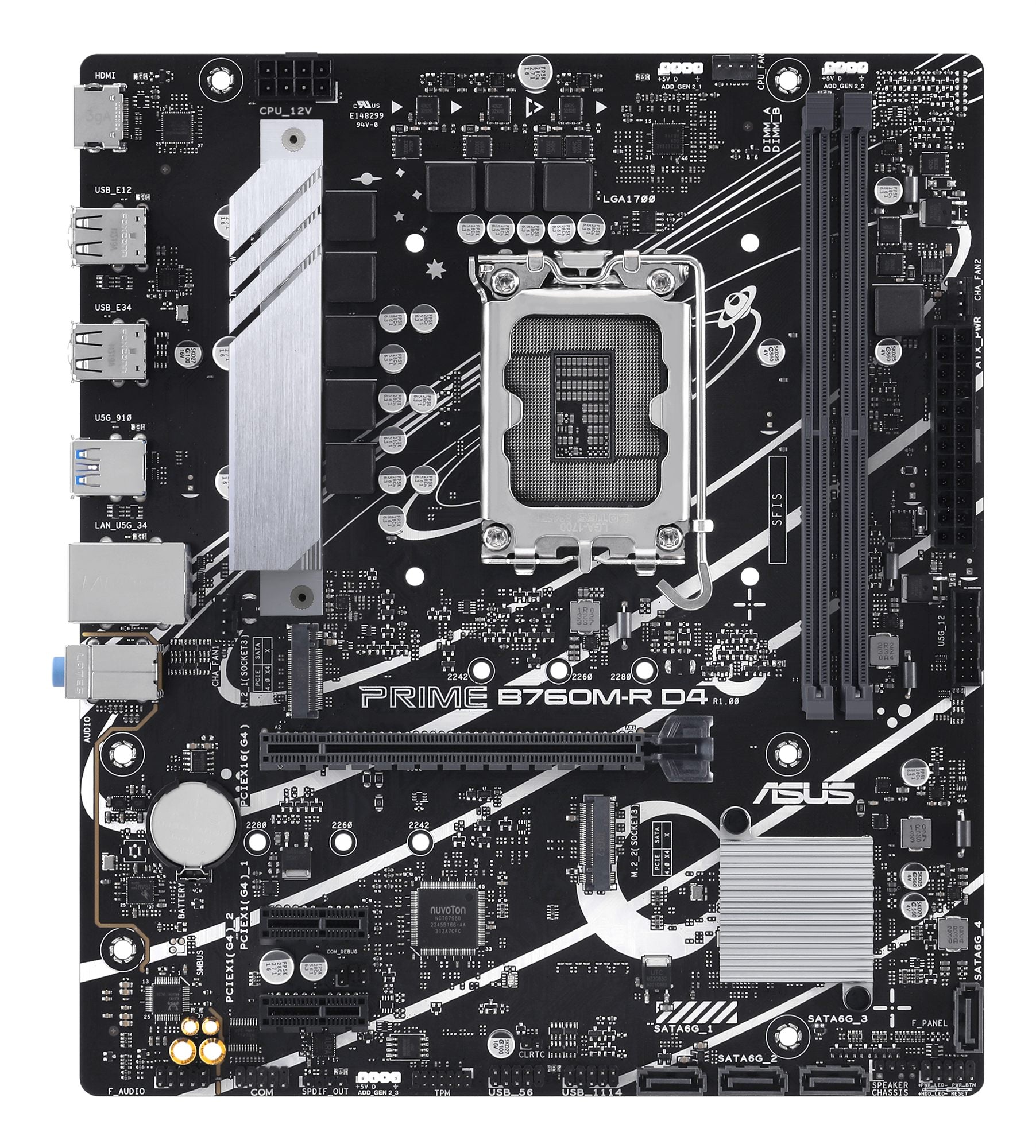 ASUS PRIME B760M-R D4 LGA1700 2xDDR4 4xSATA 2xM.2
