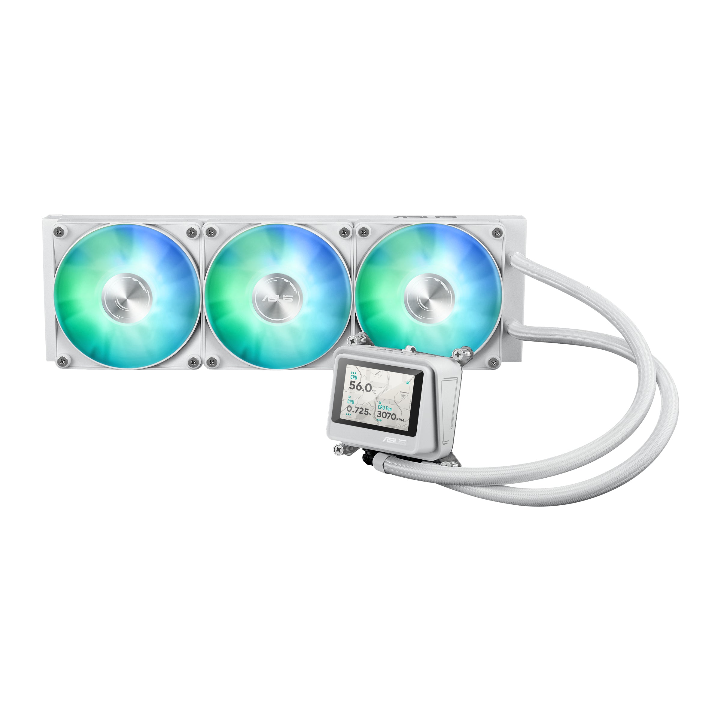 ASUS MAX GAMING LC 360 ARGB LCD WHT all-in-one liquid CPU cooler