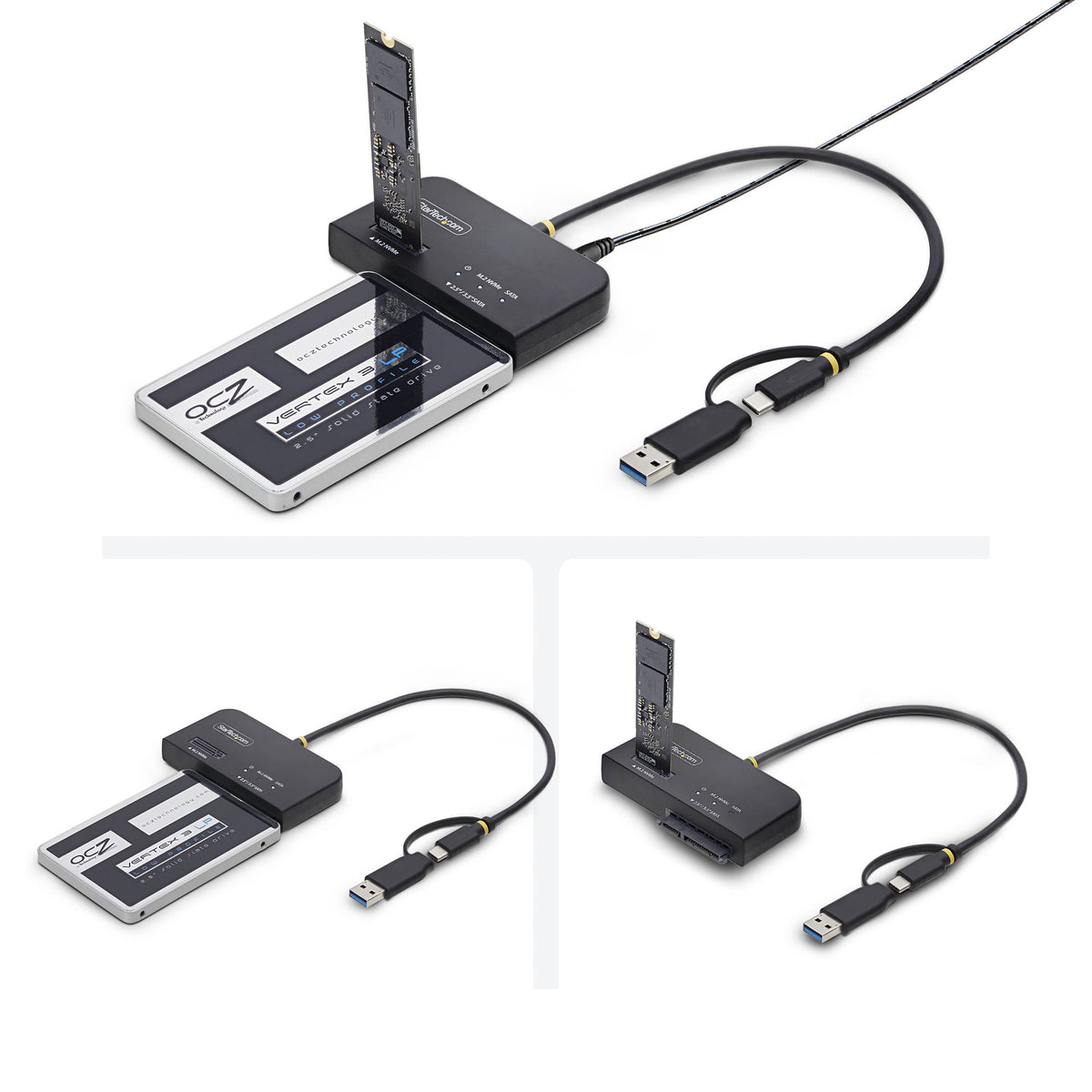 USB to M.2 NVMe and SATA SSD Adapter
