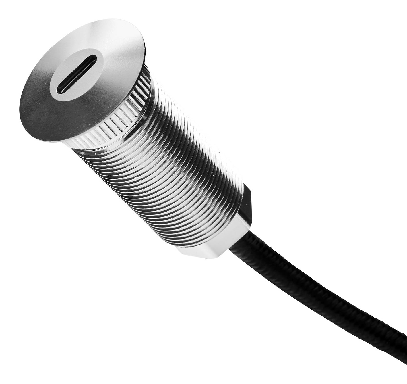 Socket, USB-C, charging only, 2.0m, screw, aluminium