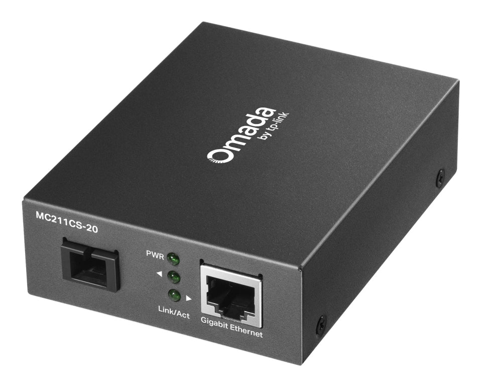 TP-LINK Omada 10/100/1000 Mbps RJ45 to 1000 Mbps Single-mode SC WDM Bi-Directional Fiber Converter