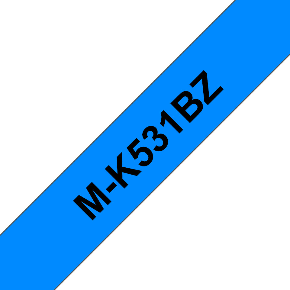 BROTHER P-TOUCH MK-531 noir sur bleu 12mm