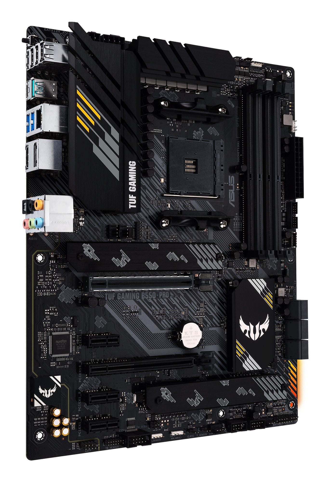 ASUS TUF GAMING B550-PRO AM4 PCIe 4.0 dual M.2 x16 SATA 6Gbps 2.5Gb Ethernet HDMI DisplayPort