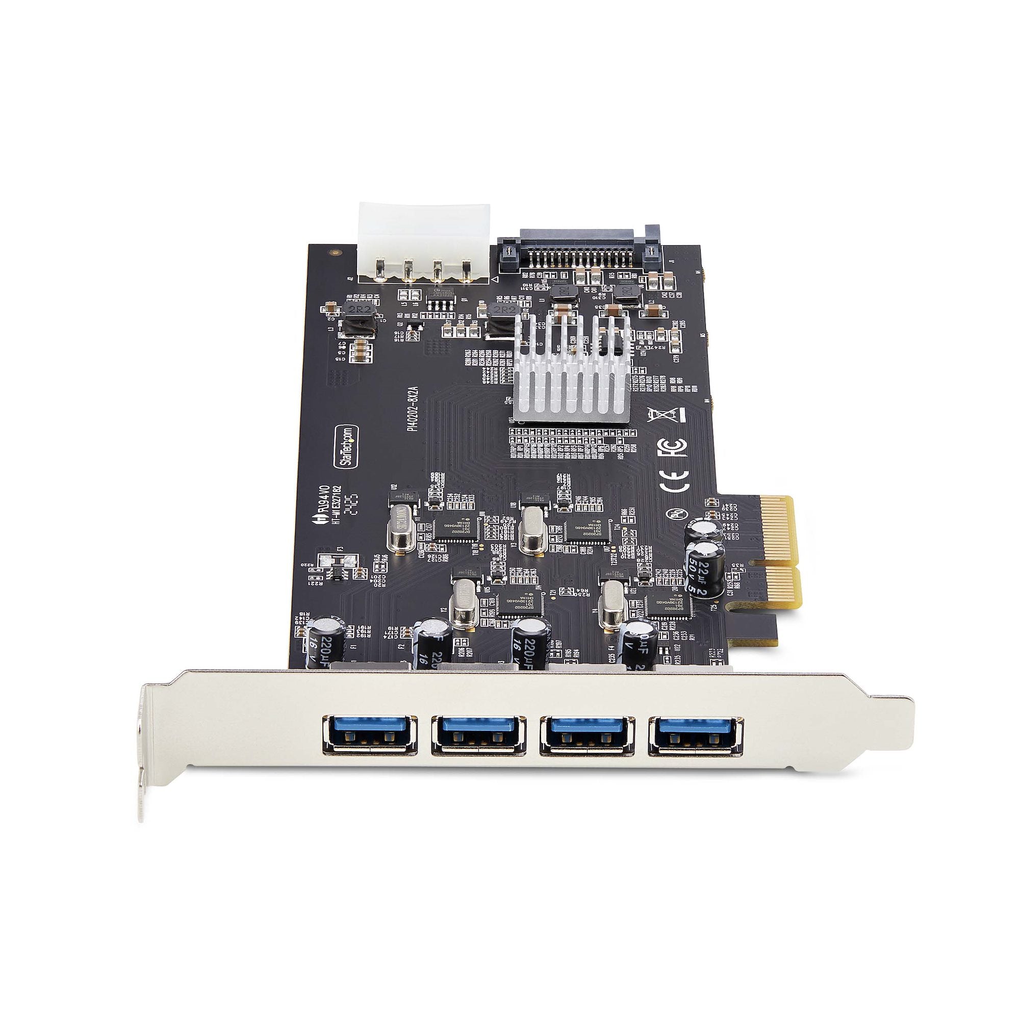 4-Port USB-A PCIe Card USB 3.2 5Gbps