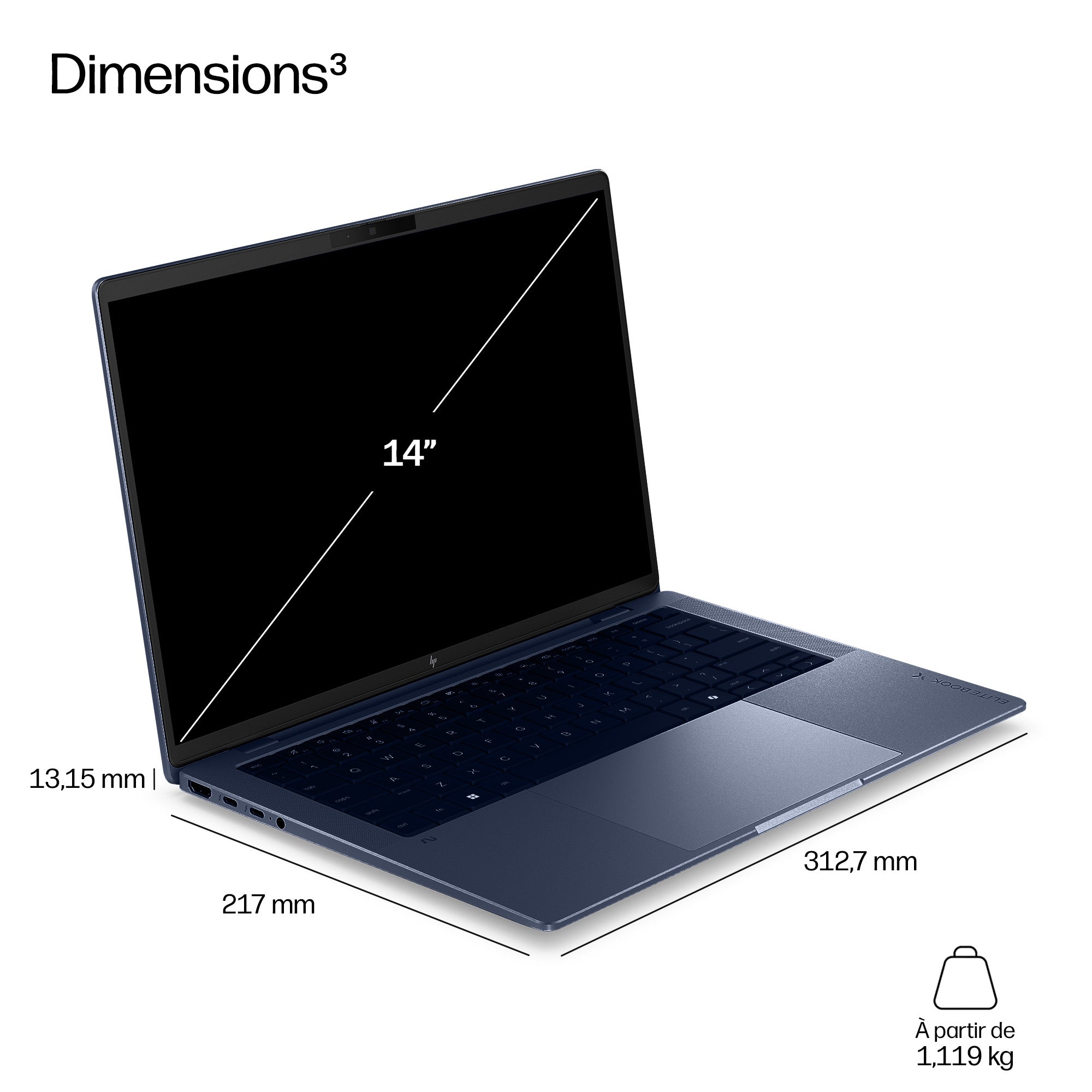 HP EliteBook X G2a AI AMD Ryzen AI 7 PRO 450 14p WUXGA 32Go LPDDR5X 512Go SSD be+BT 3C Batt FPS UMA W11P NG PRM 1yr Wrty