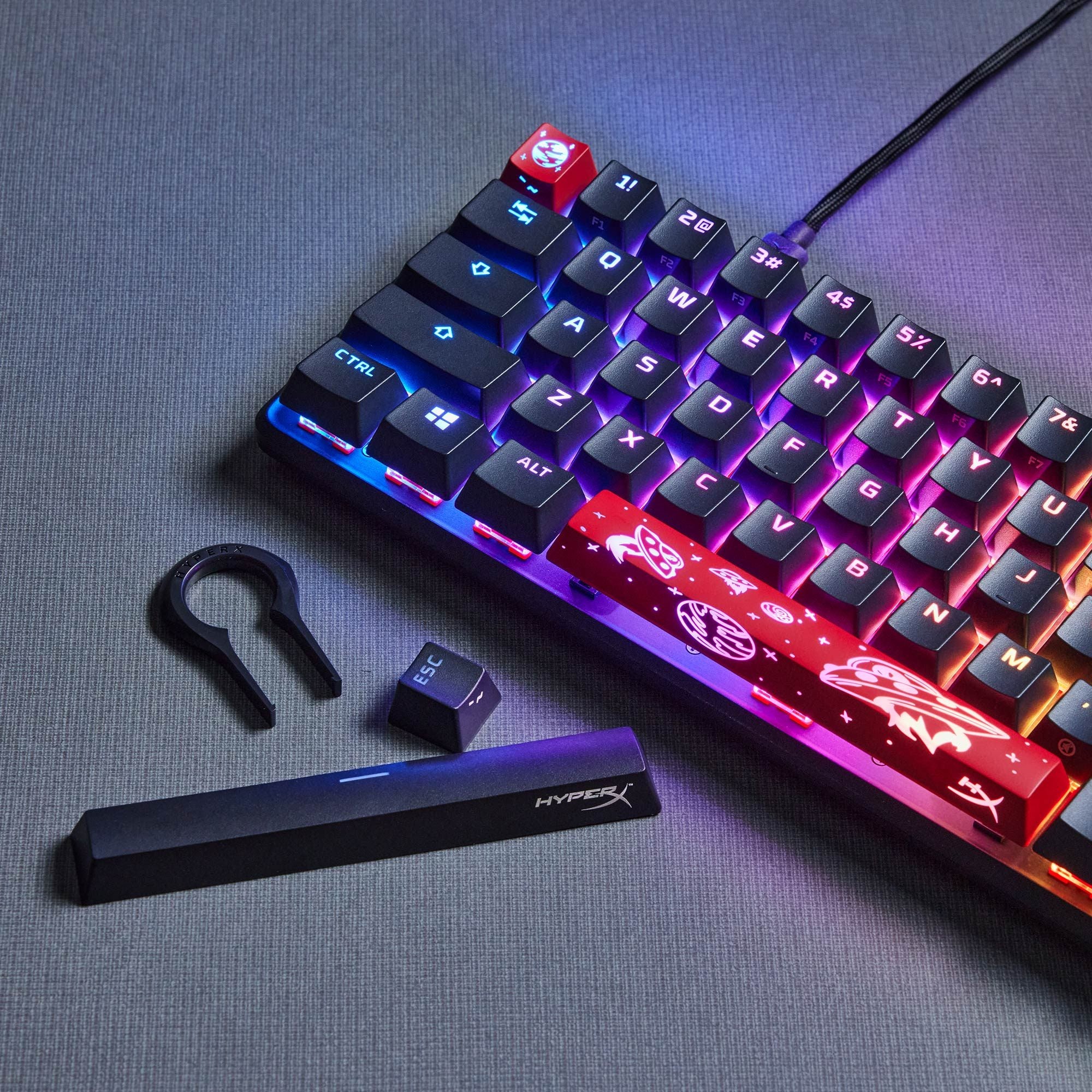 Clavier mécanique HyperX Alloy Origins 65 RGB - interrupteurs HX Red - QWERTY US INT