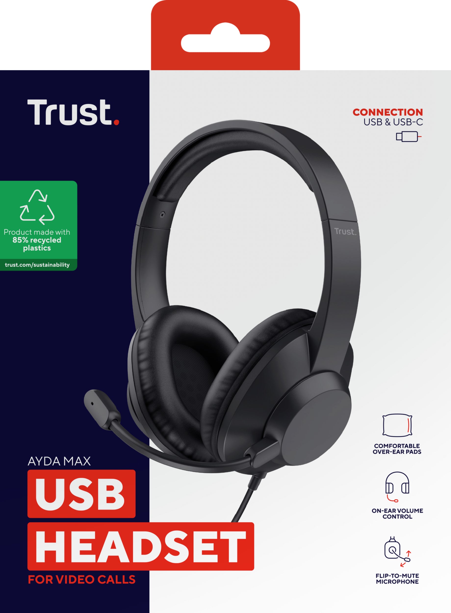 TRUST Casque-micro AYDA MAX pour ordinateur USB