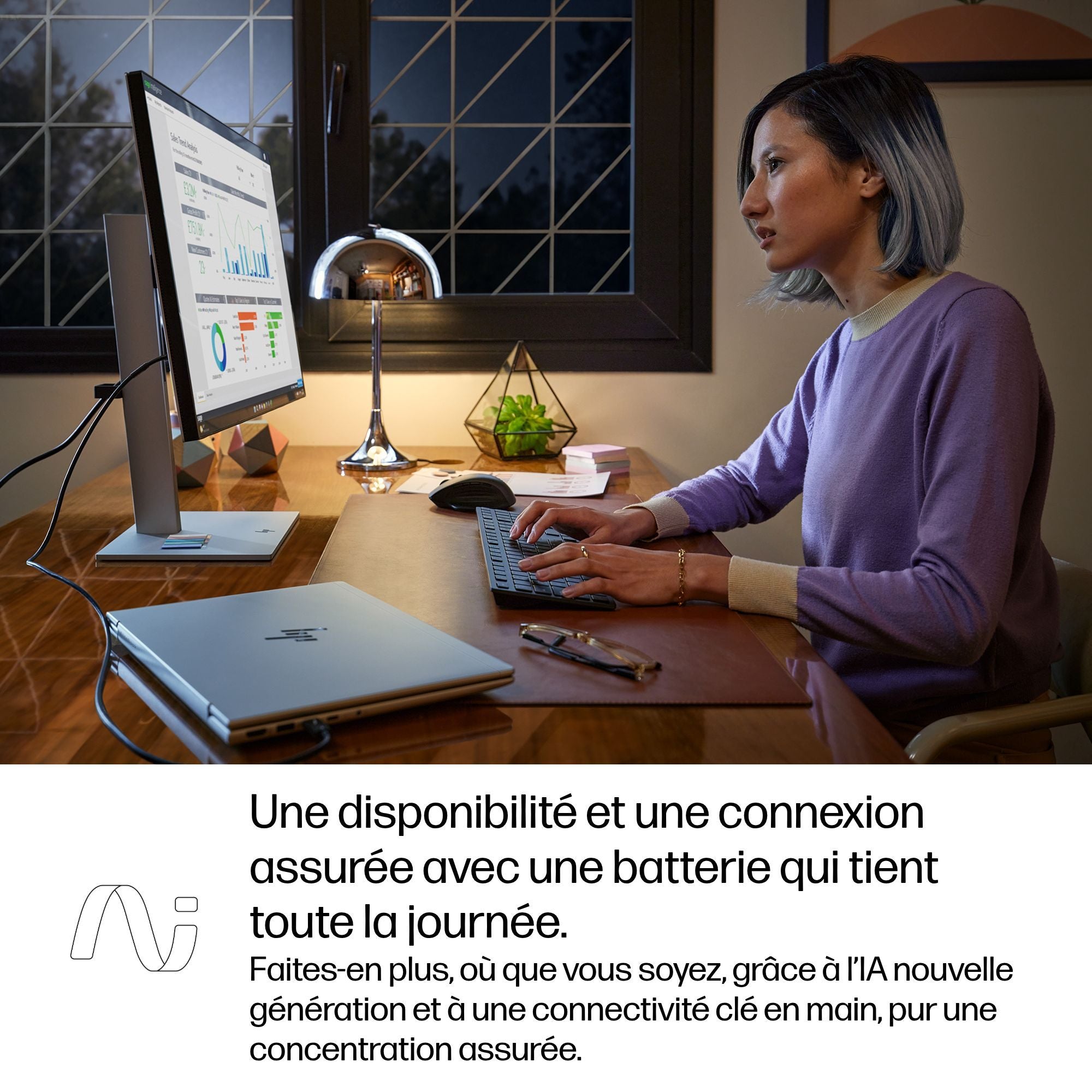 HP EliteBook 6 G1iq IA Nouvelle génération Snapdragon X1-26-100 14p WUXGA 16Go 512Go SSD UMA W11P Copilot + PC 1/1/0