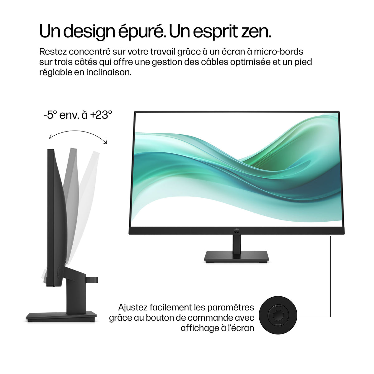 HP Series 3 Pro 27 inch FHD Monitor - 327pf écran plat de PC 68,6 cm (27") 1920 x 1080 pixels Full HD LCD Noir