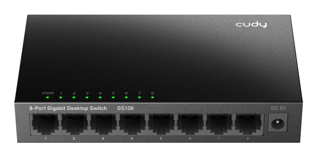 Cudy GS108 commutateur réseau Non-géré Gigabit Ethernet (10/100/1000) Noir