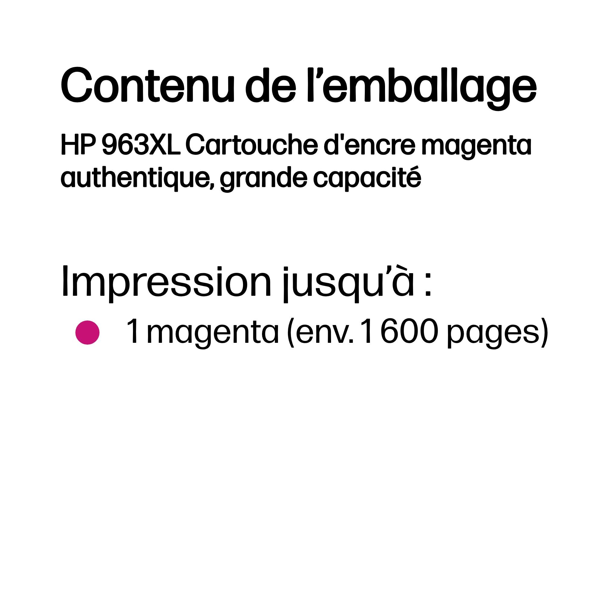 HP 963XL High Yield Magenta Original Ink Cartridge