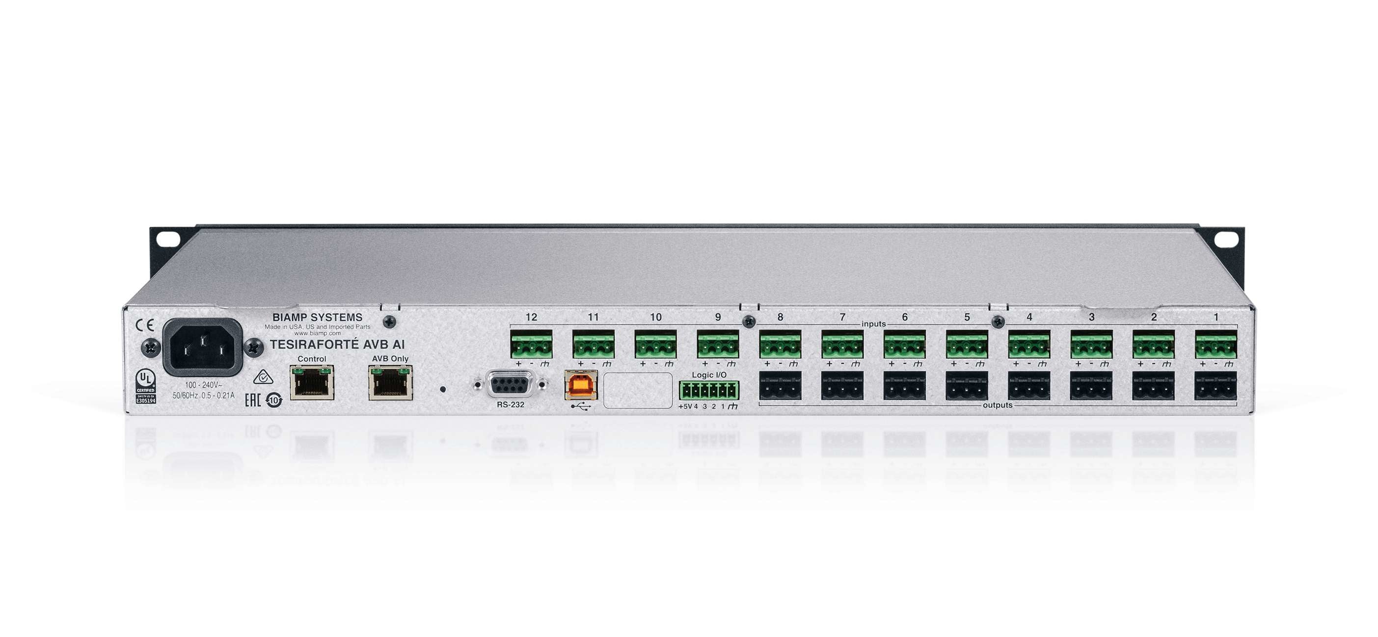 Biamp TesiraFORTE AVB AI Fixed I/O DSP Analogue Processor