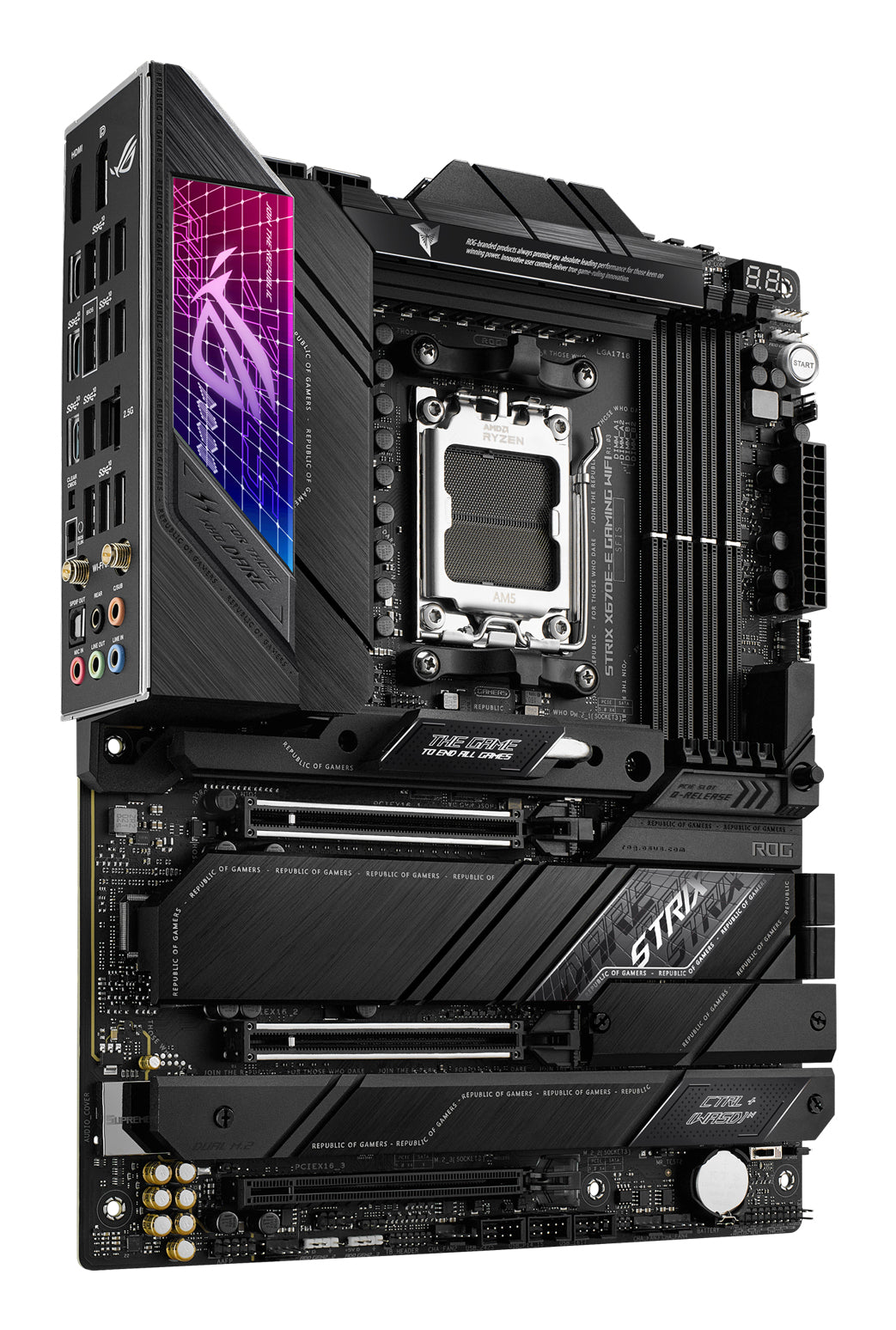 ASUS ROG STRIX X670E-E GAMING WIFI AM5 ATX MB 4xDIMM DDR5 4xM.2 6xSATA