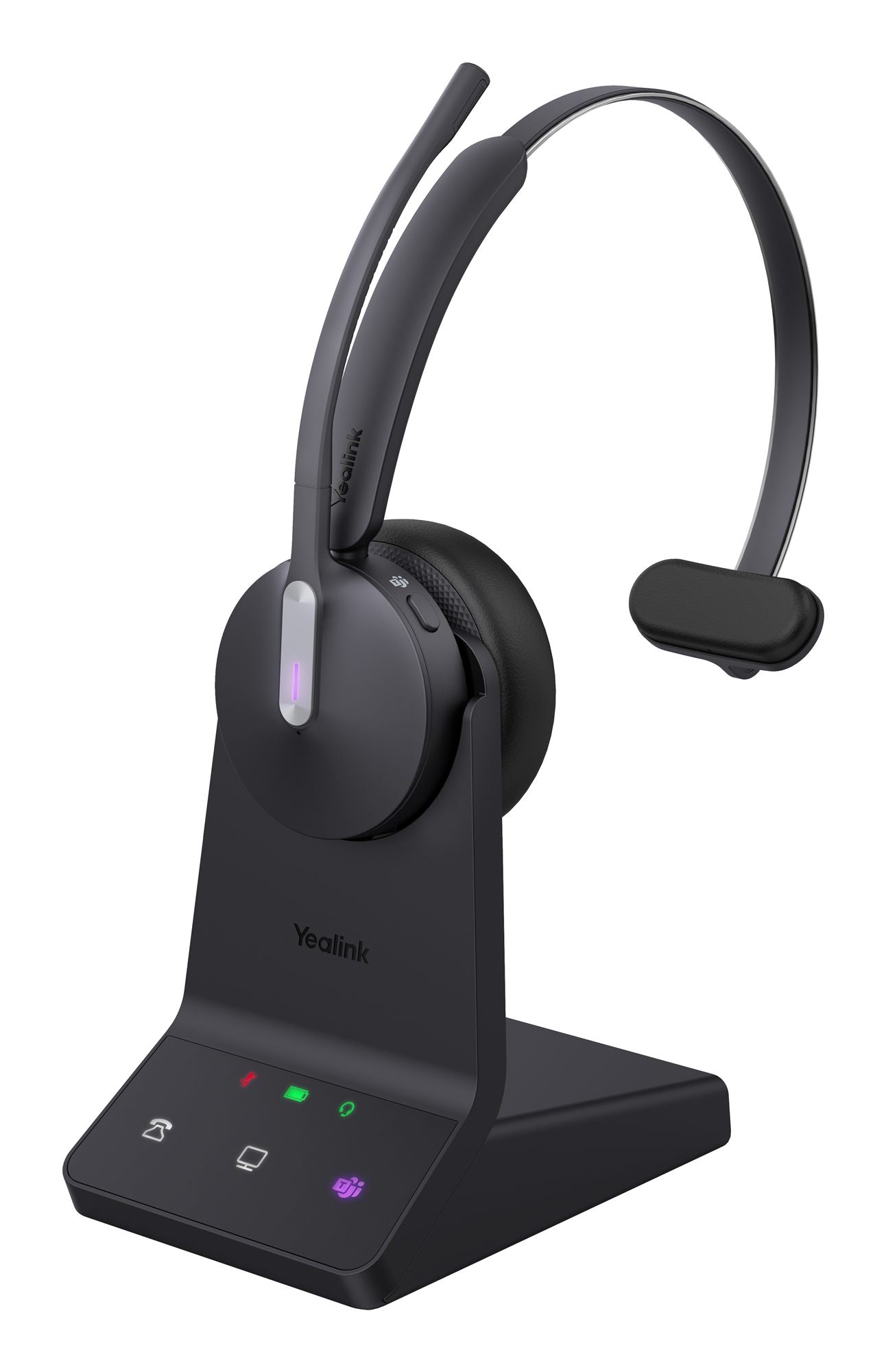 Yealink WH64 Mono Teams Sans fil Arceau Bureau/Centre d'appels USB Type-C Bluetooth Noir