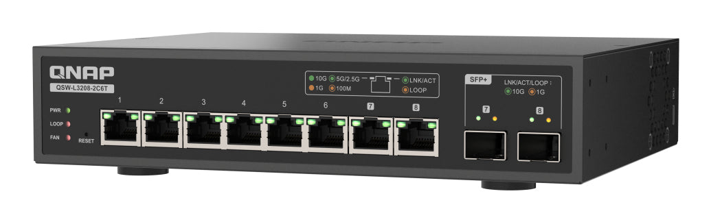 QSW-L3208-2C6T 6 ports 10Gbps 2 ports