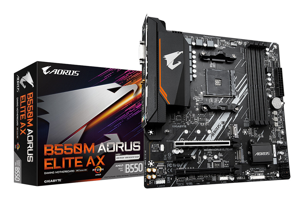 GIGABYTE B550M AORUS ELITE AX carte mere AMD B550 Emplacement AM4 micro ATX