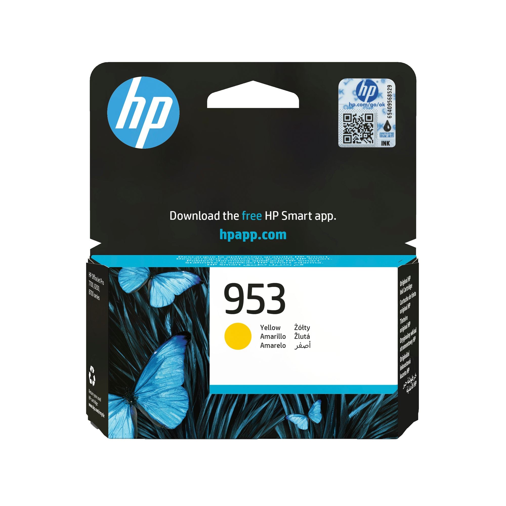 HP 953 original Ink cartridge F6U14AE BGX Yellow 700 Pages