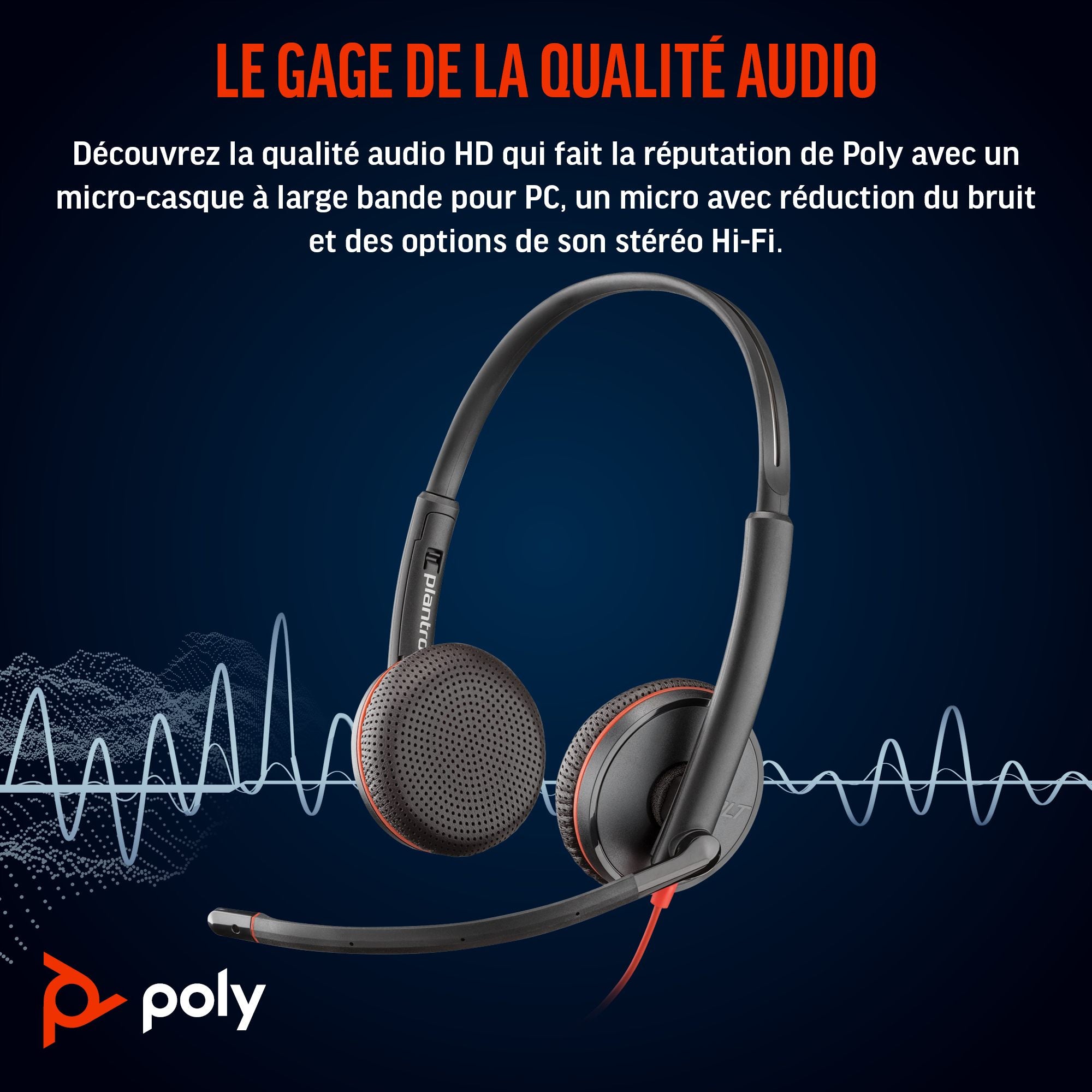 PLANTRONICS Blackwire C3225 casque USB-C+Jack -2 écouteurs