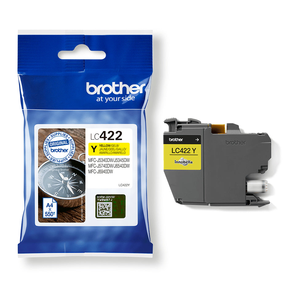 BROTHER LC422Y Ink Cartridge For BH19M/B Compatible with MFC-J5340DW MFC-J5740DW MFC-J6540DW MFC-J6940DW 550 pages