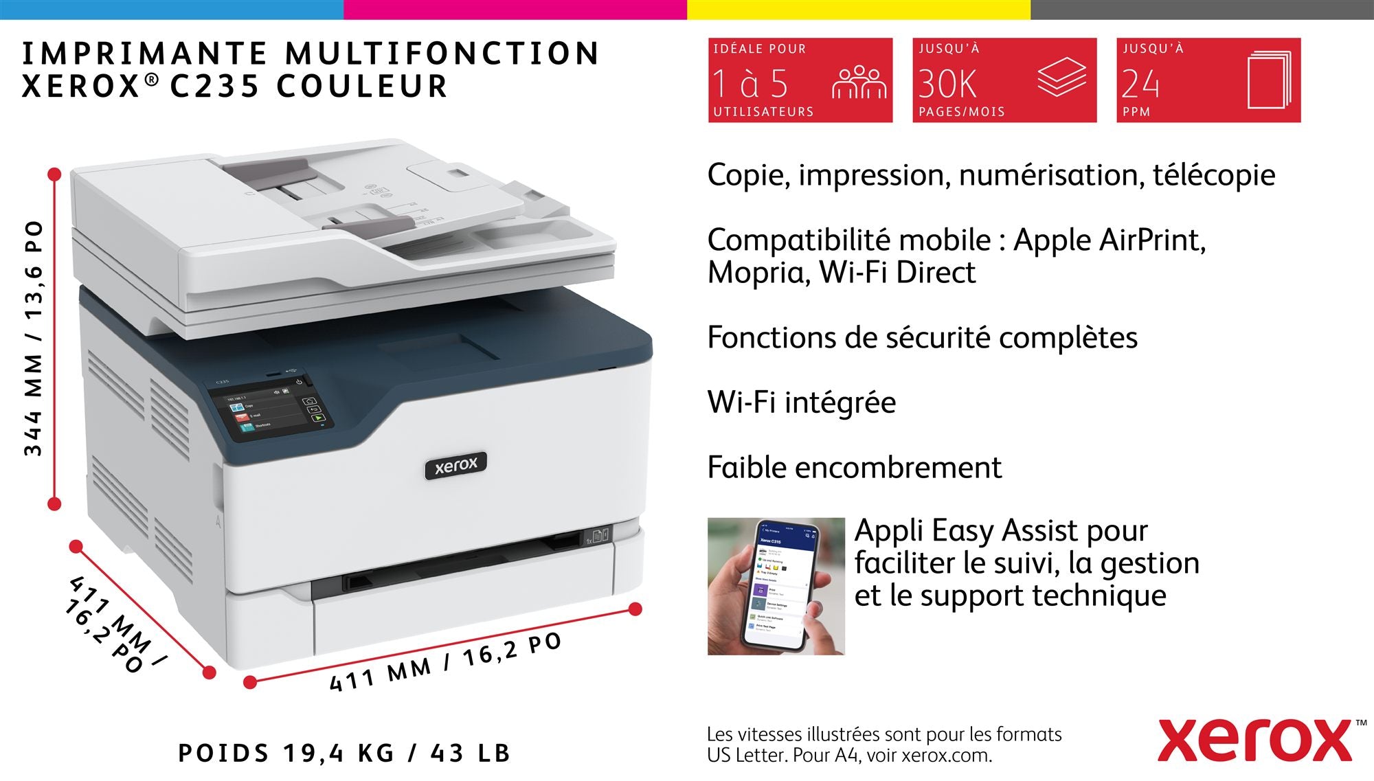 XEROX C235 COLOR MULTIFUNCTION PRINTER