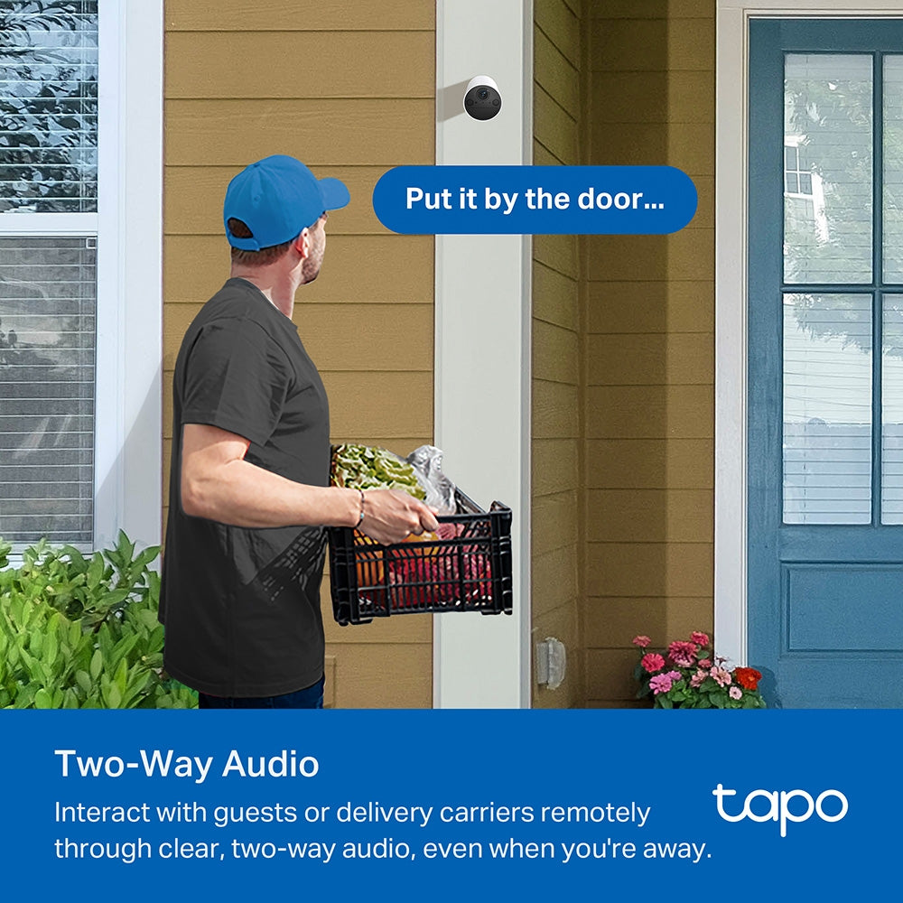TP-LINK Smart Wire-Free Indoor/Outdoor Security Camera 2K 2304x1296 2.4GHz 6400mAh rechargeable lithium-ion battery