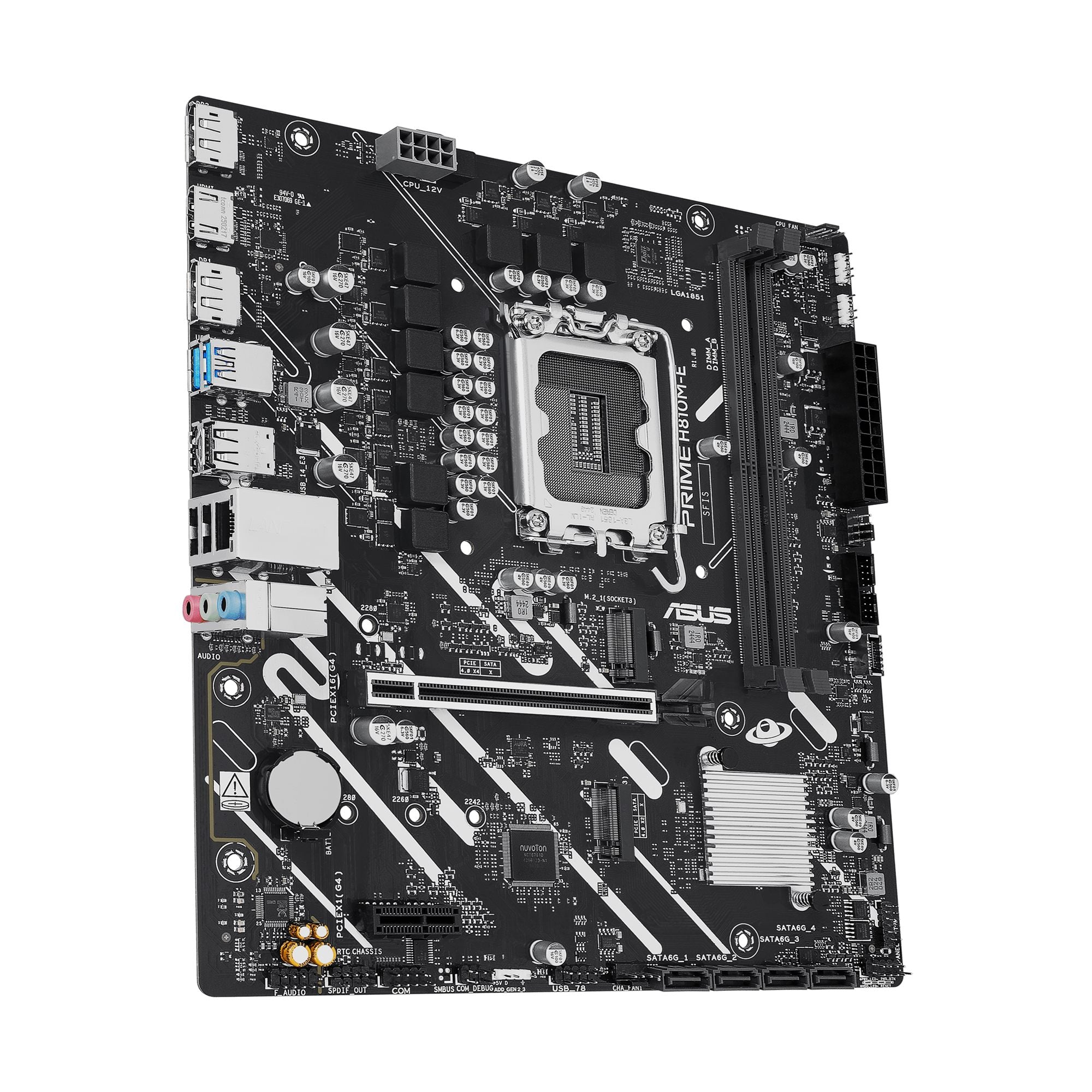 ASUS PRIME H810M-E-CSM Micro-ATX motherboard PCIe 4.0 2xM.2 DDR5 1xHDMI 2xDisplayPort