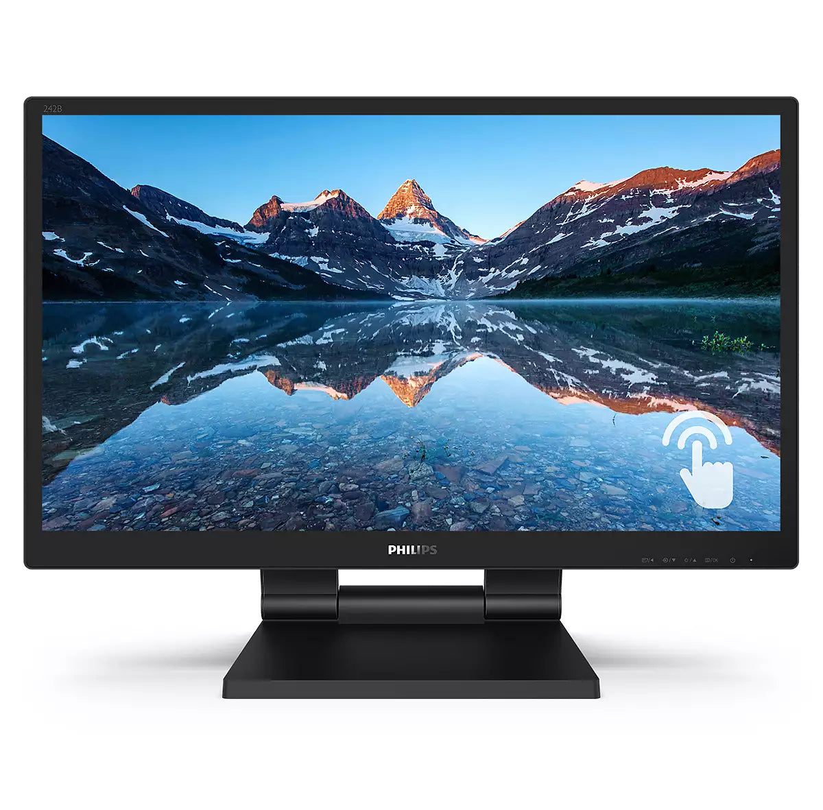 PHILIPS 242B9T 24" - écran tactile - 1920 x 1080 Full HD (1080p) @ 60 Hz - IPS - 250 cd/m² - 1000:1 - 5 ms - HDMI, DVI-D, VG DP,HP