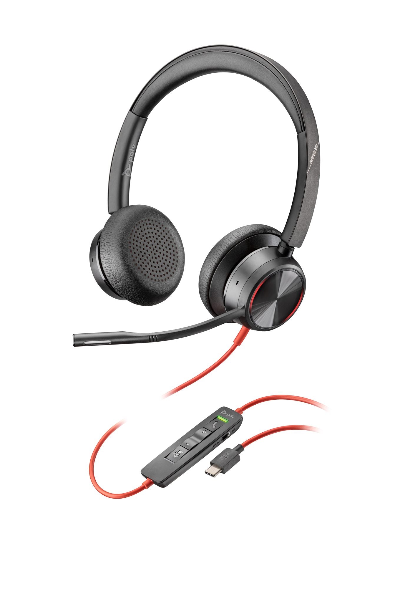 HP Poly Blackwire 8225 USB-C Headset Avec fil Arceau Bureau/Centre d'appels USB Type-C Noir